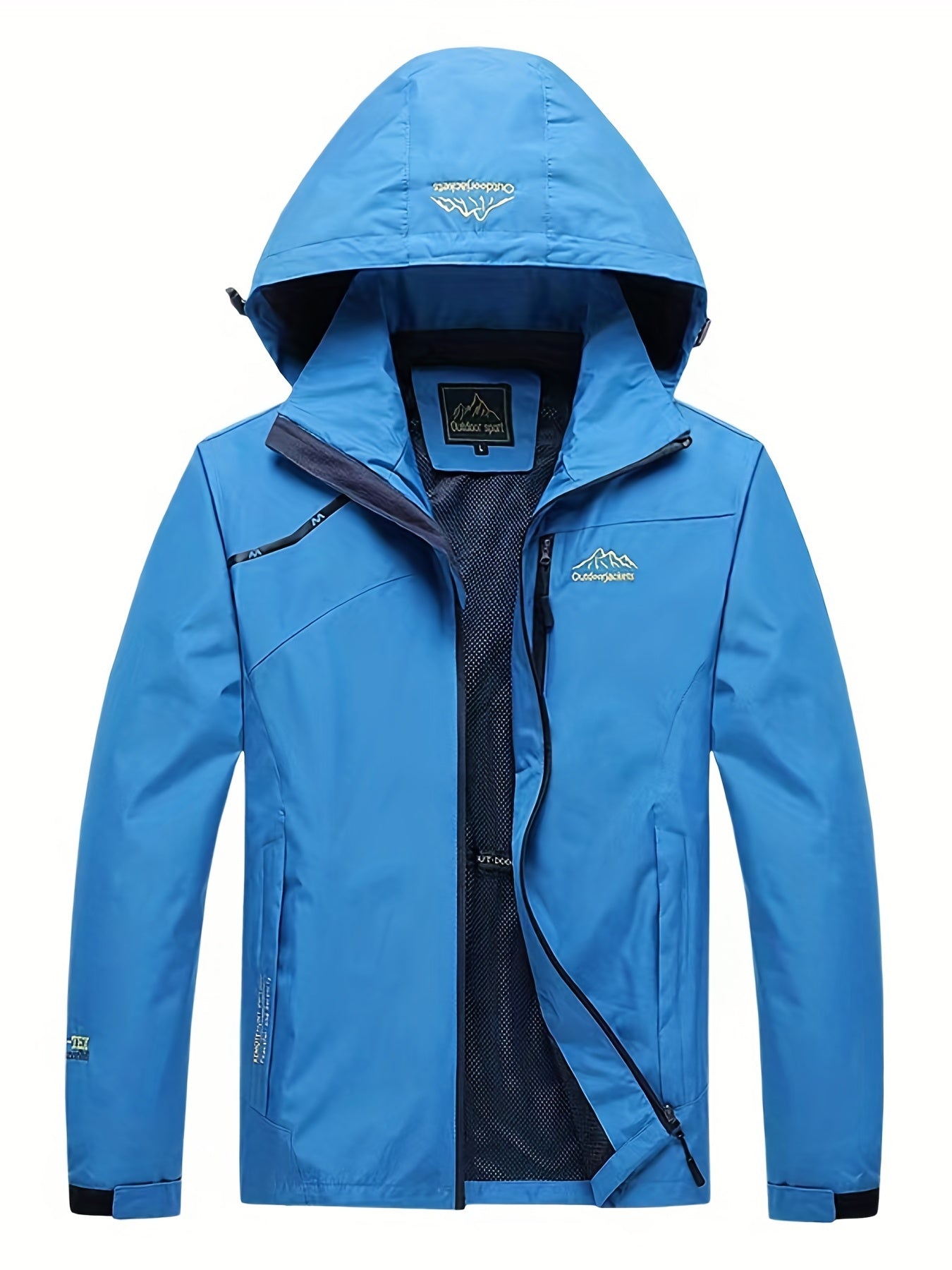 gbolsos Men's Waterproof Rain Jacket, Lightweight Raincoat Windbreaker With Hood For Hiking Travel Outdoor