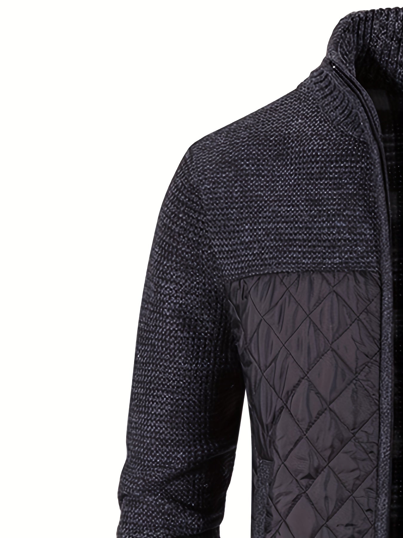 gbolsos Men's Warm Sweater Casual Jacket, Stand Collar Jacket Coat For Fall Winter