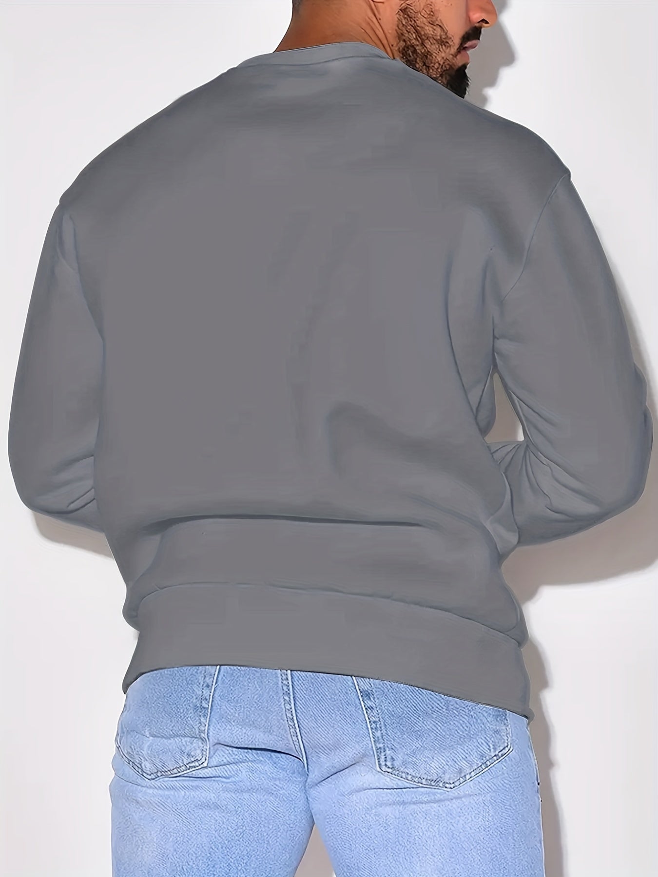 gbolsos Men's Crew Neck Sweatshirt Pullover For Men It's OK Print Sweatshirts For Spring Fall Long Sleeve Tops