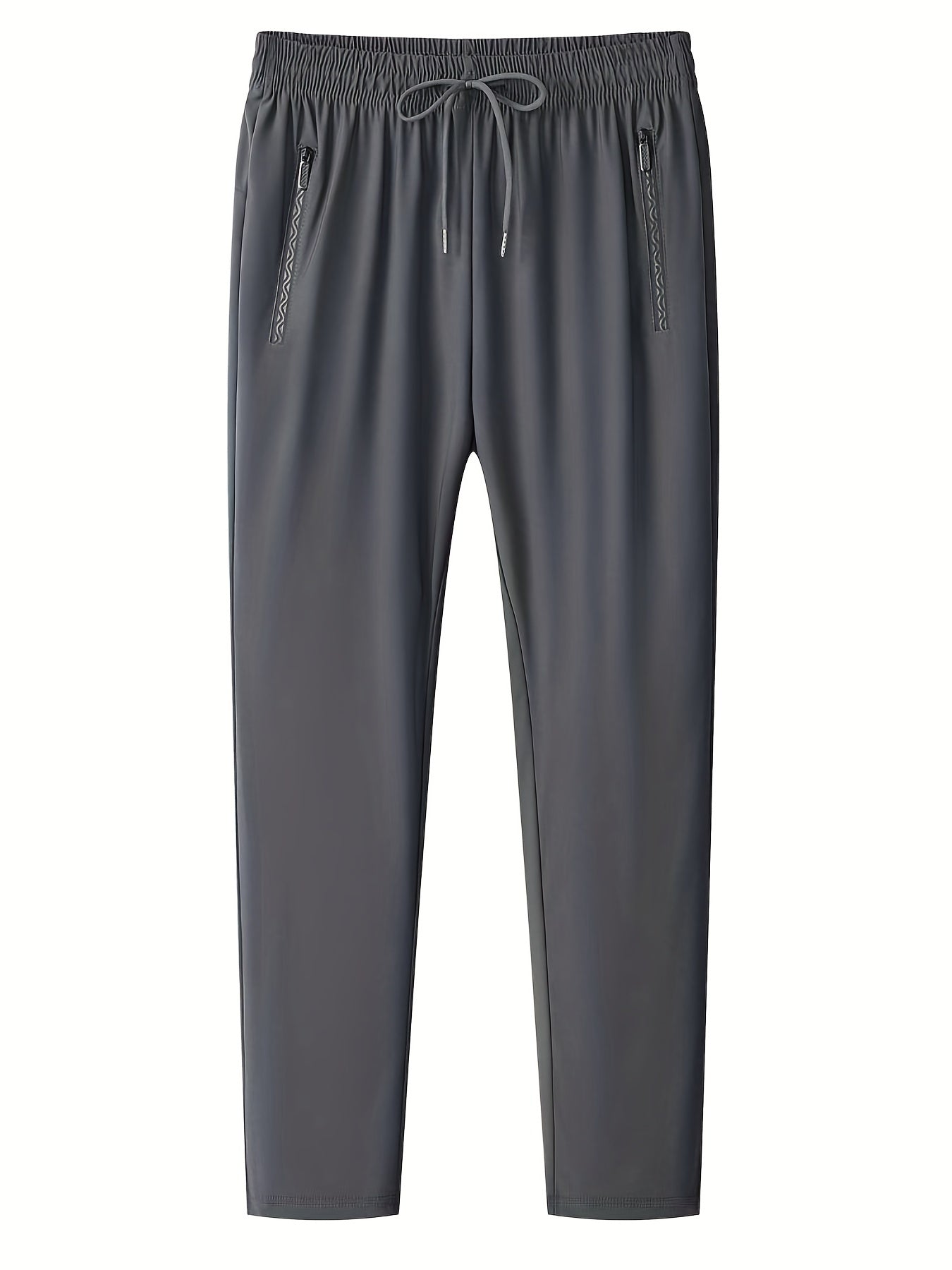 gbolsos Classic Design Lightweight Breathable Joggers, Men's Casual Loose Fit High Stretch Waist Drawstring Pants For Spring Summer