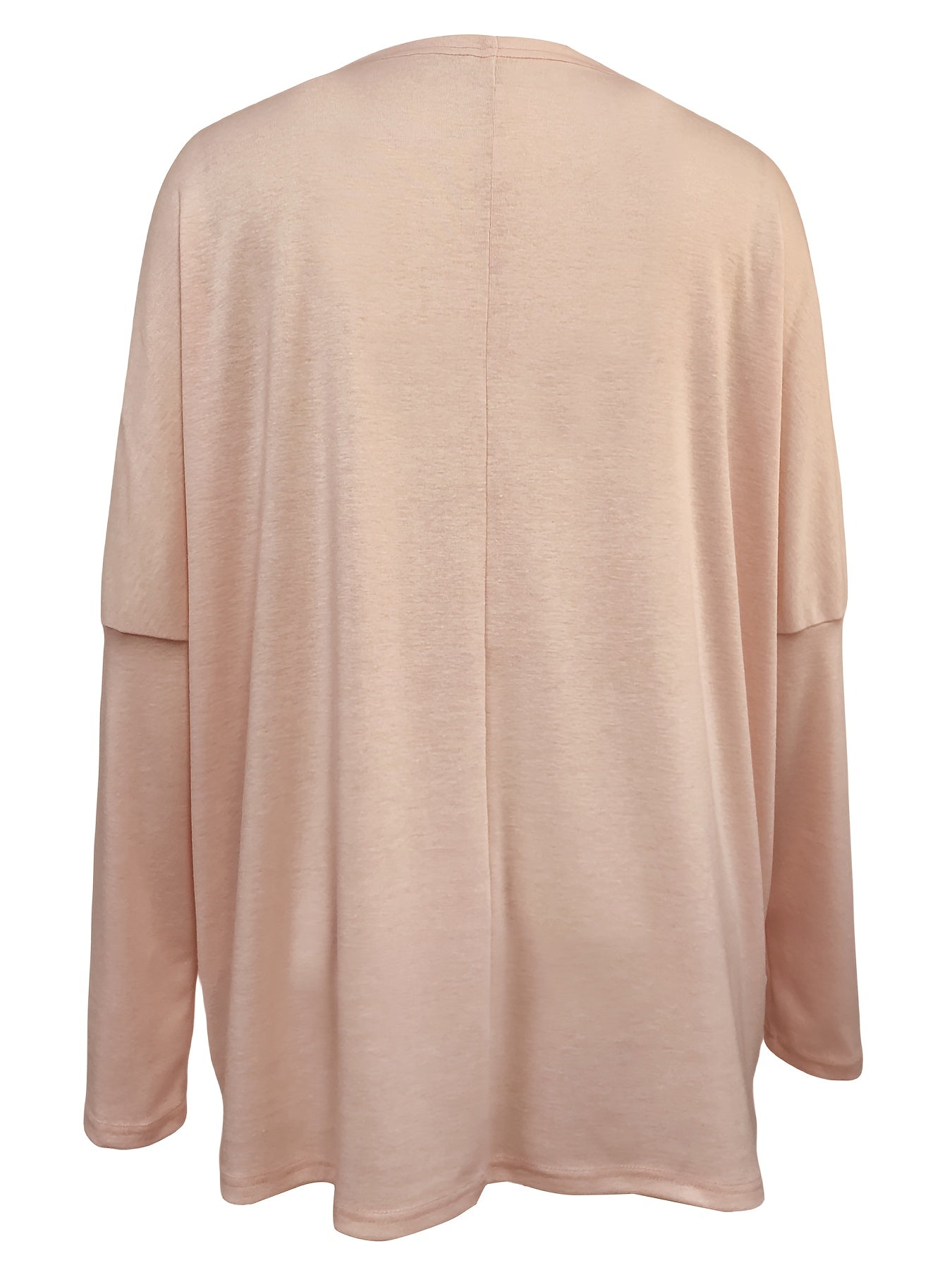 gbolsos Solid Crew Neck Knitted Pullover Sweater, Casual Long Sleeve Sweater For Fall & Winter, Women's Clothing