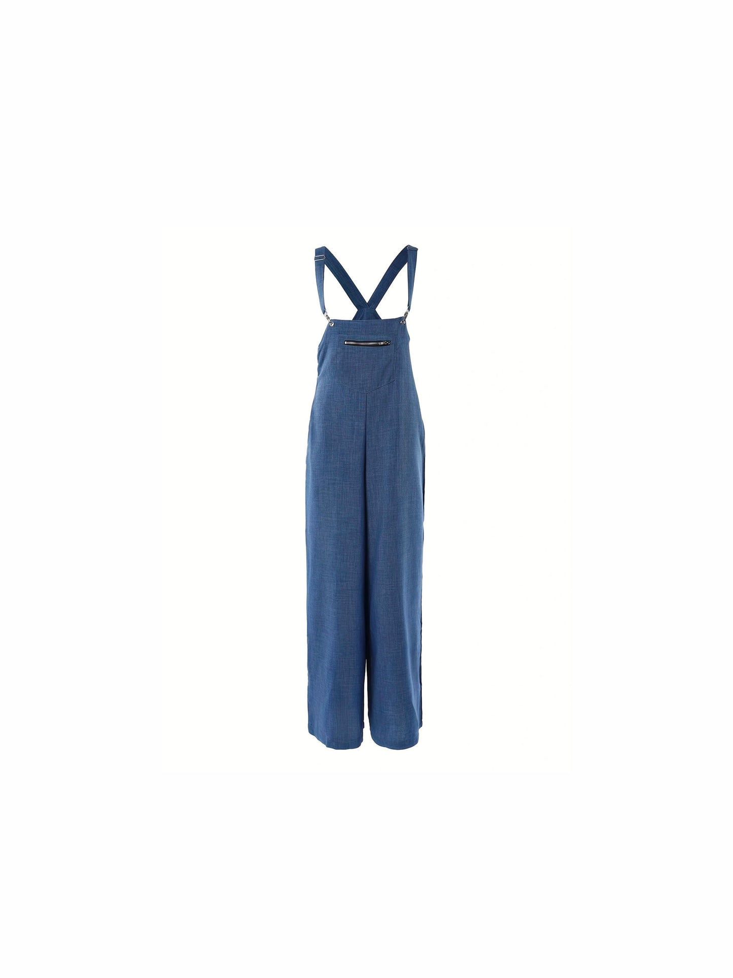 gbolsos Zipper Overall Jumpsuit, Casual Wide Leg Sleeveless Jumpsuit, Women's Clothing