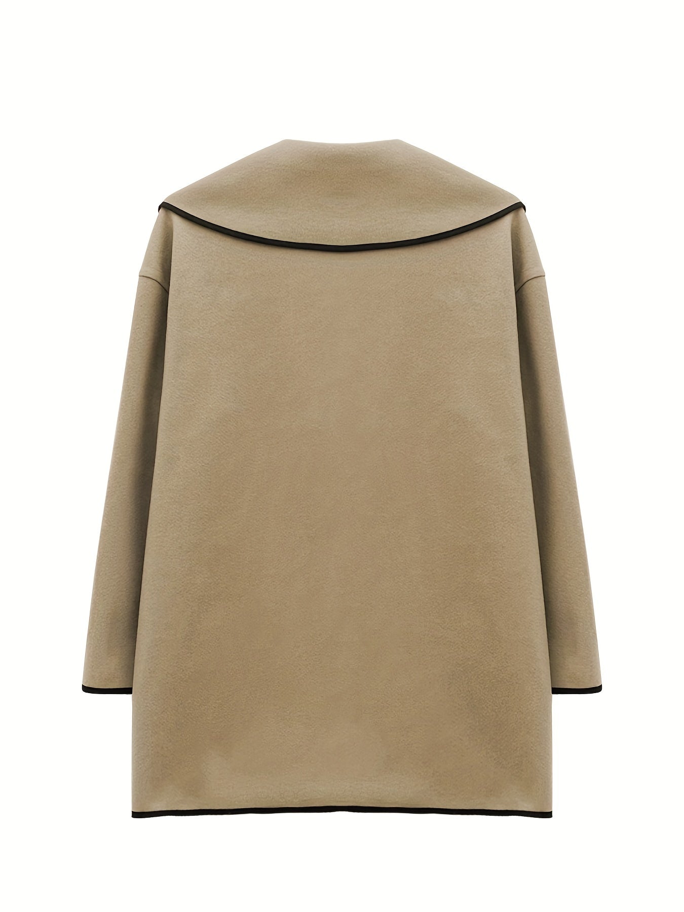 gbolsos Waterfall Collar Overcoat, Casual Open Front Long Sleeve Outerwear, Women's Clothing