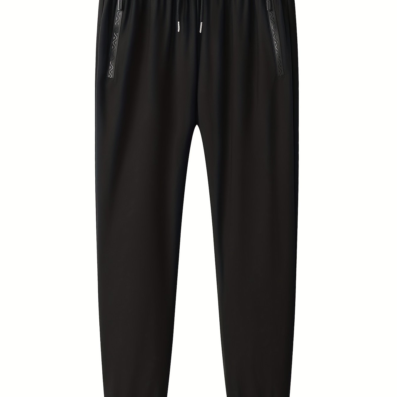 gbolsos Classic Design Lightweight Breathable Joggers, Men's Casual Loose Fit High Stretch Waist Drawstring Pants For Spring Summer