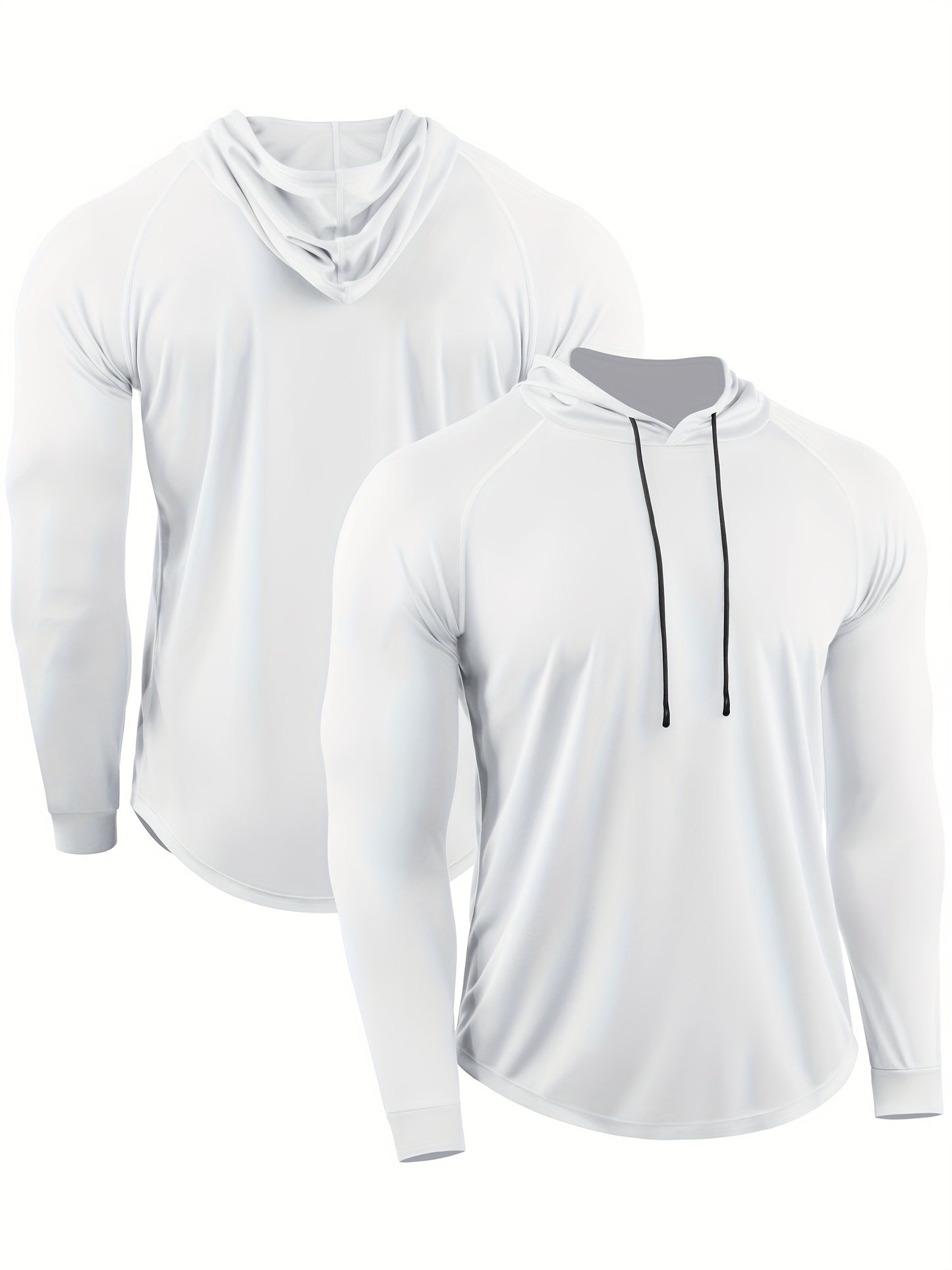 gbolsos Autumn And Winter Muscle Training Fitness Clothes Basketball T-shirt Men's Loose Casual Sports Hooded Pullover Running Marathon Quick Dry Long Sleeve Shirt