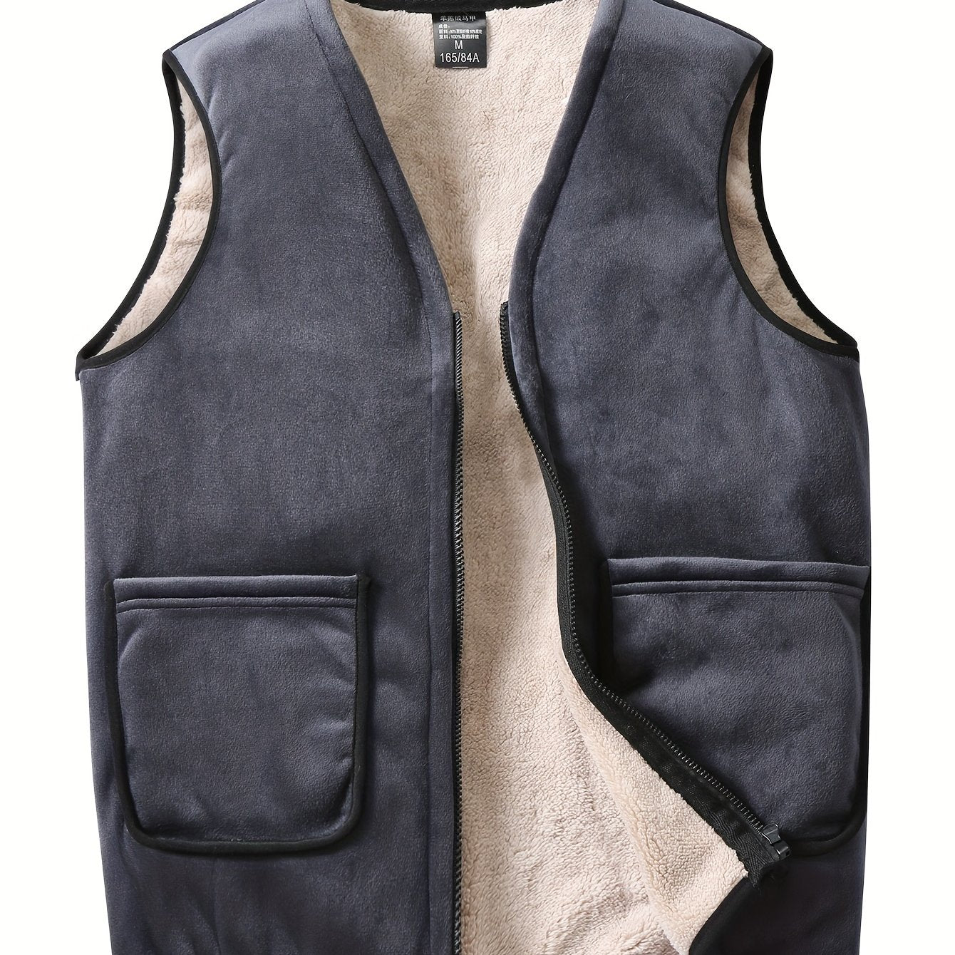gbolsos Winter Men's Double-sided Fleece Vest Autumn And Winter Thick Waistcoat