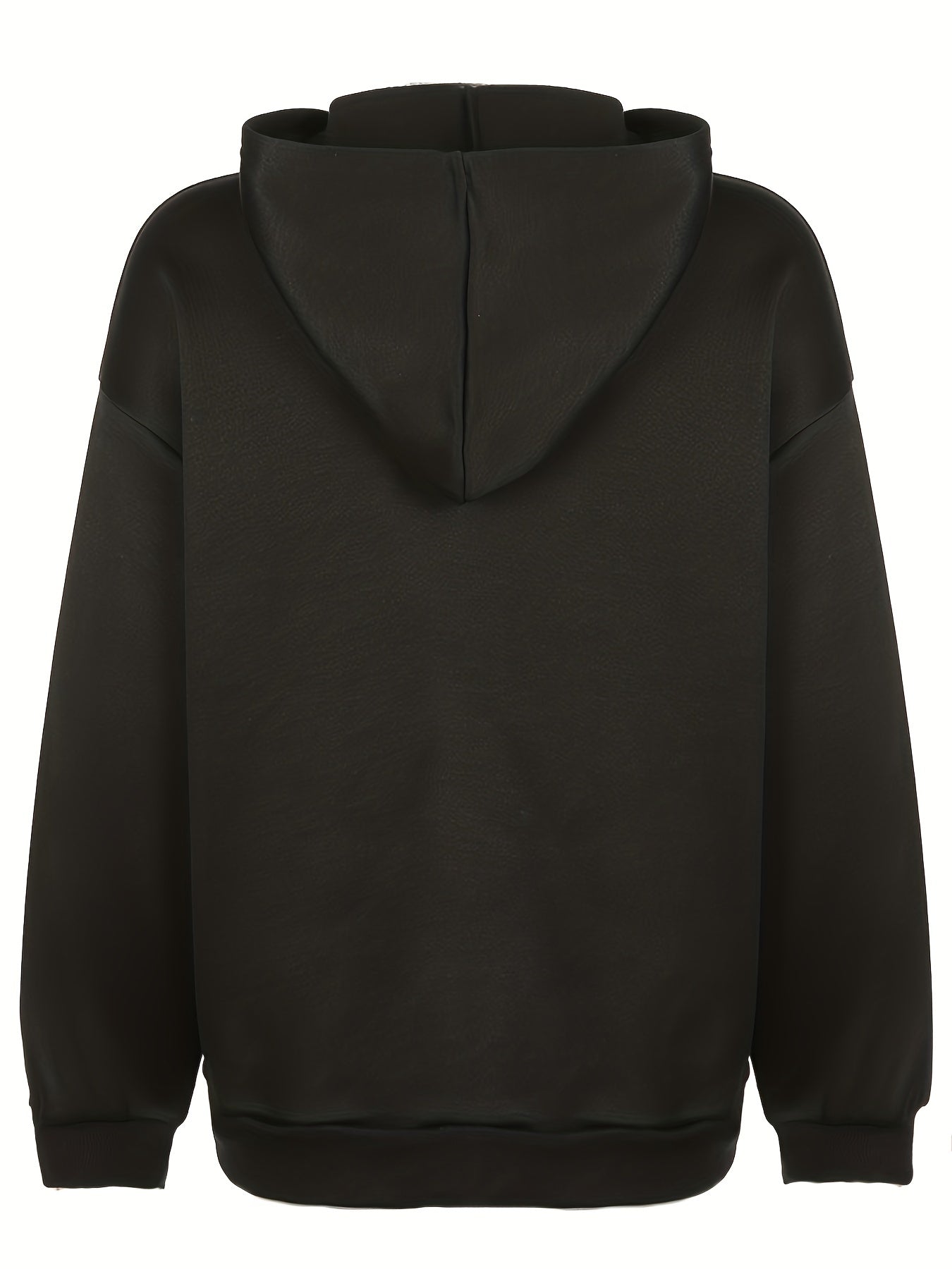 gbolsos Gothic Graphic Print Zipper Hoodie, Long Sleeve Thermal Hoodies Sweatshirt, Women's Clothing