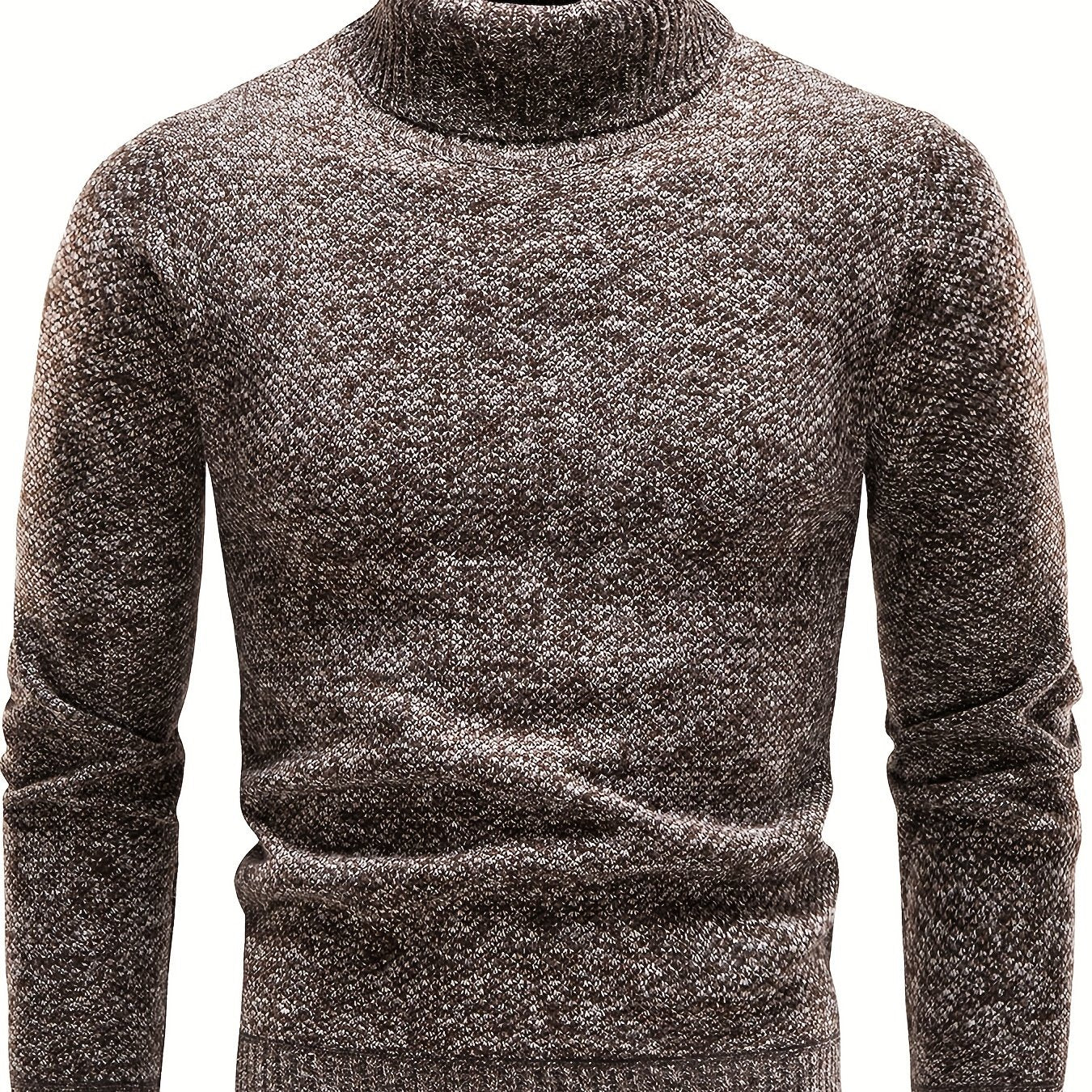 gbolsos Men's Casual Sweater, Knit Slim Fit Pullover Turtleneck Sweater For Fall & Winter