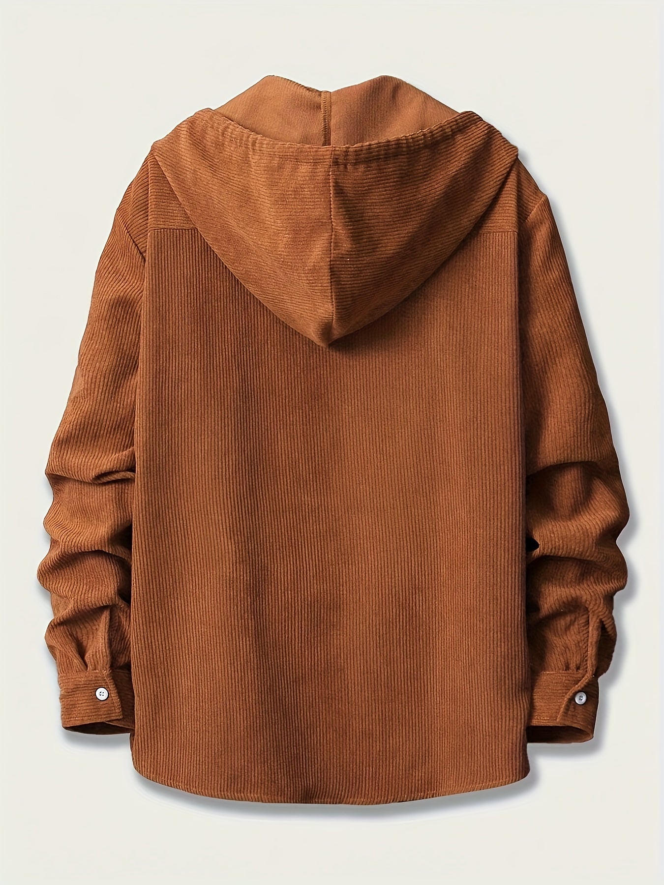 gbolsos Men's Casual Solid Button Up Long Sleeve Hooded Shirt, Men's Clothes For Spring Summer Autumn, Tops For Men