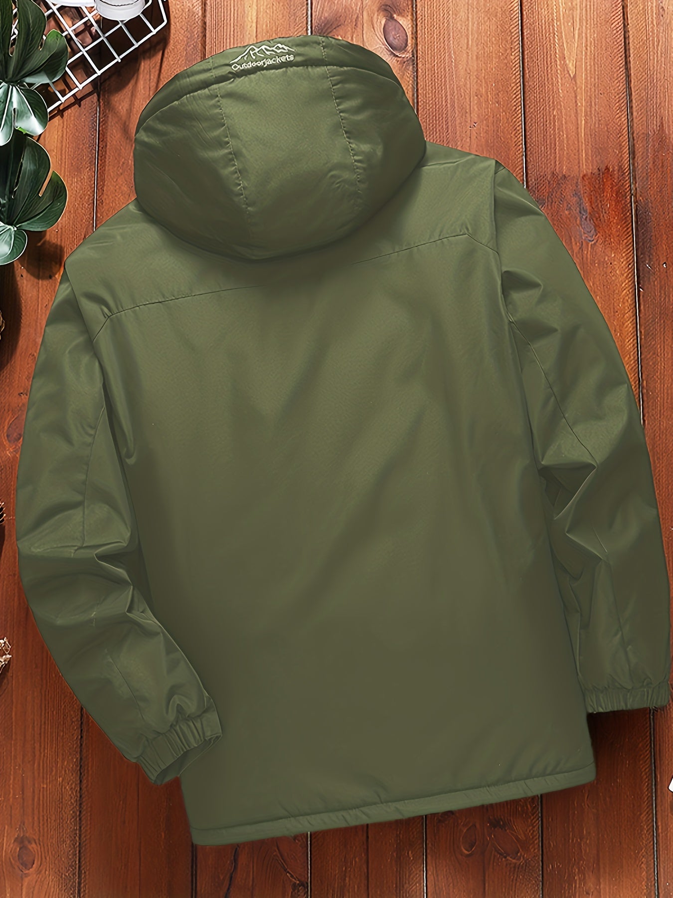 gbolsos Men's Fleece Zip Up Hooded Jacket, Casual Sports Trench Coat