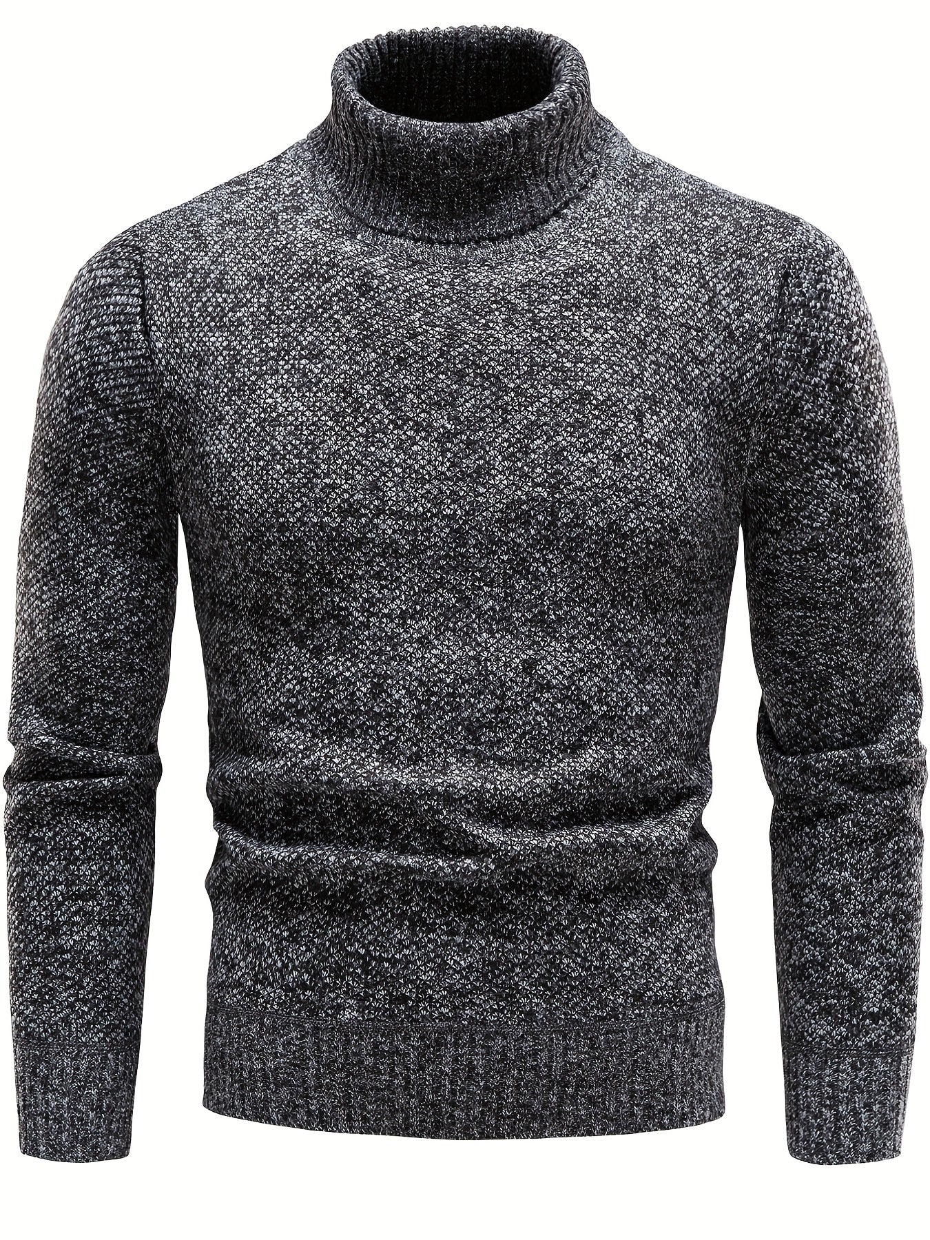 gbolsos Men's Casual Sweater, Knit Slim Fit Pullover Turtleneck Sweater For Fall & Winter