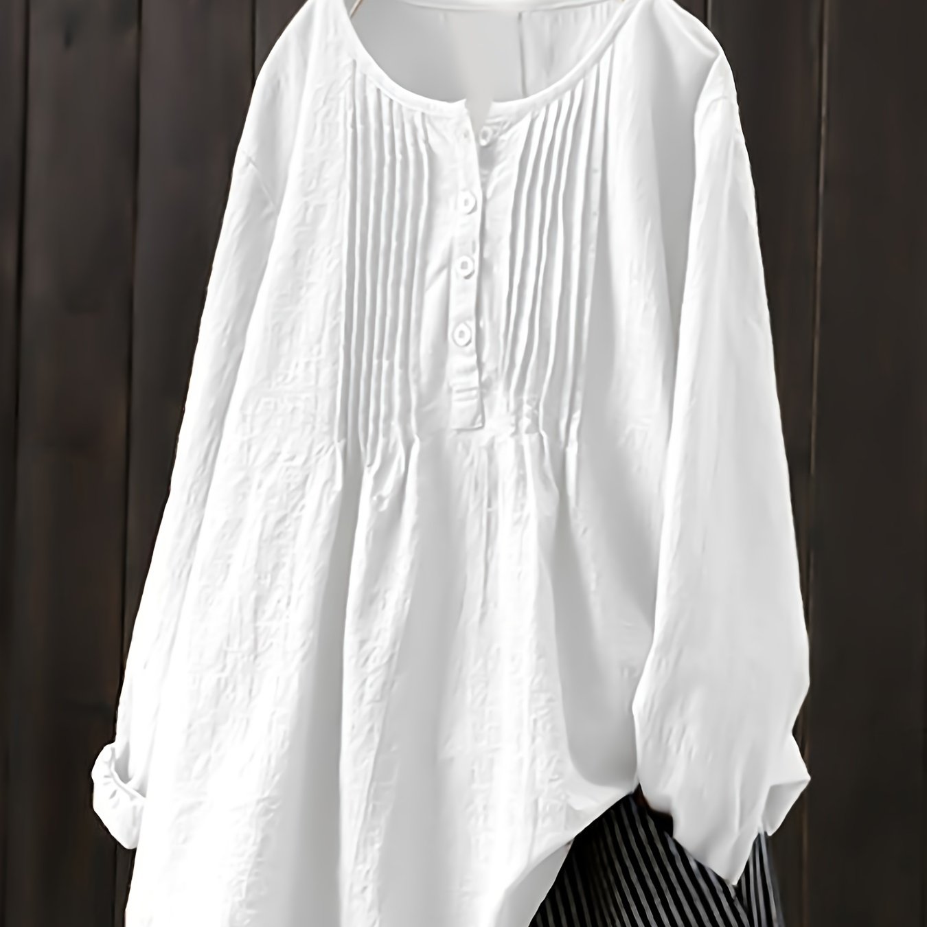 Solid Crew Neck Long Sleeve T-Shirt, Casual Every Day Top For Fall & Spring, Women's Clothing