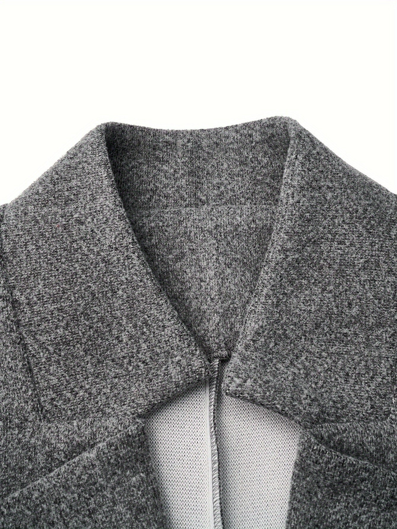 Plus Size Casual Coat, Women's Plus Solid Long Sleeve Button Up Lapel Collar Nipped Waist Tunic Woolen Coat