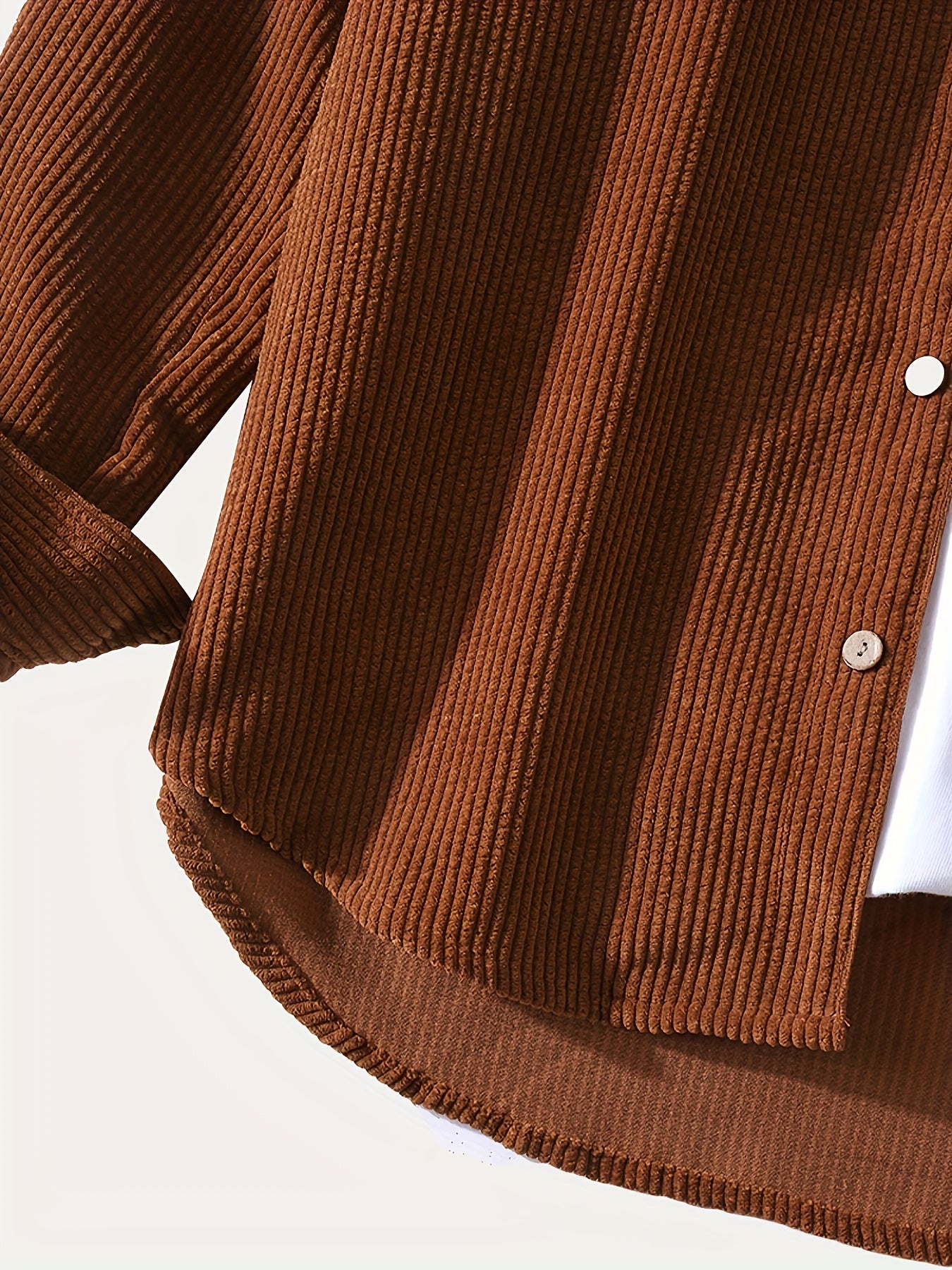 gbolsos Corduroy Men's Casual Comfy Long Sleeve Hooded Shirt, Men's Fall Winter Color Block Outwear