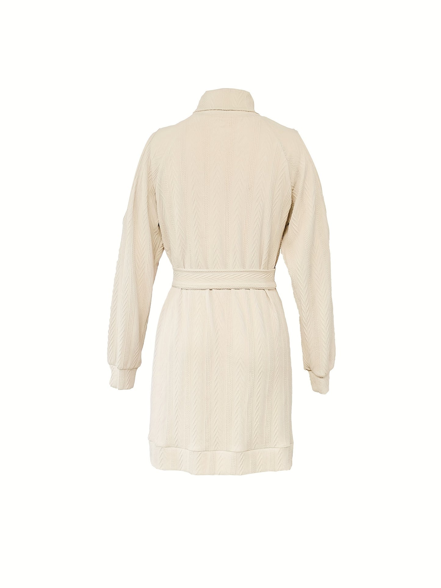 gbolsos Turtleneck Cold Shoulder Dress, Casual Long Sleeve Bodycon Dress, Women's Clothing