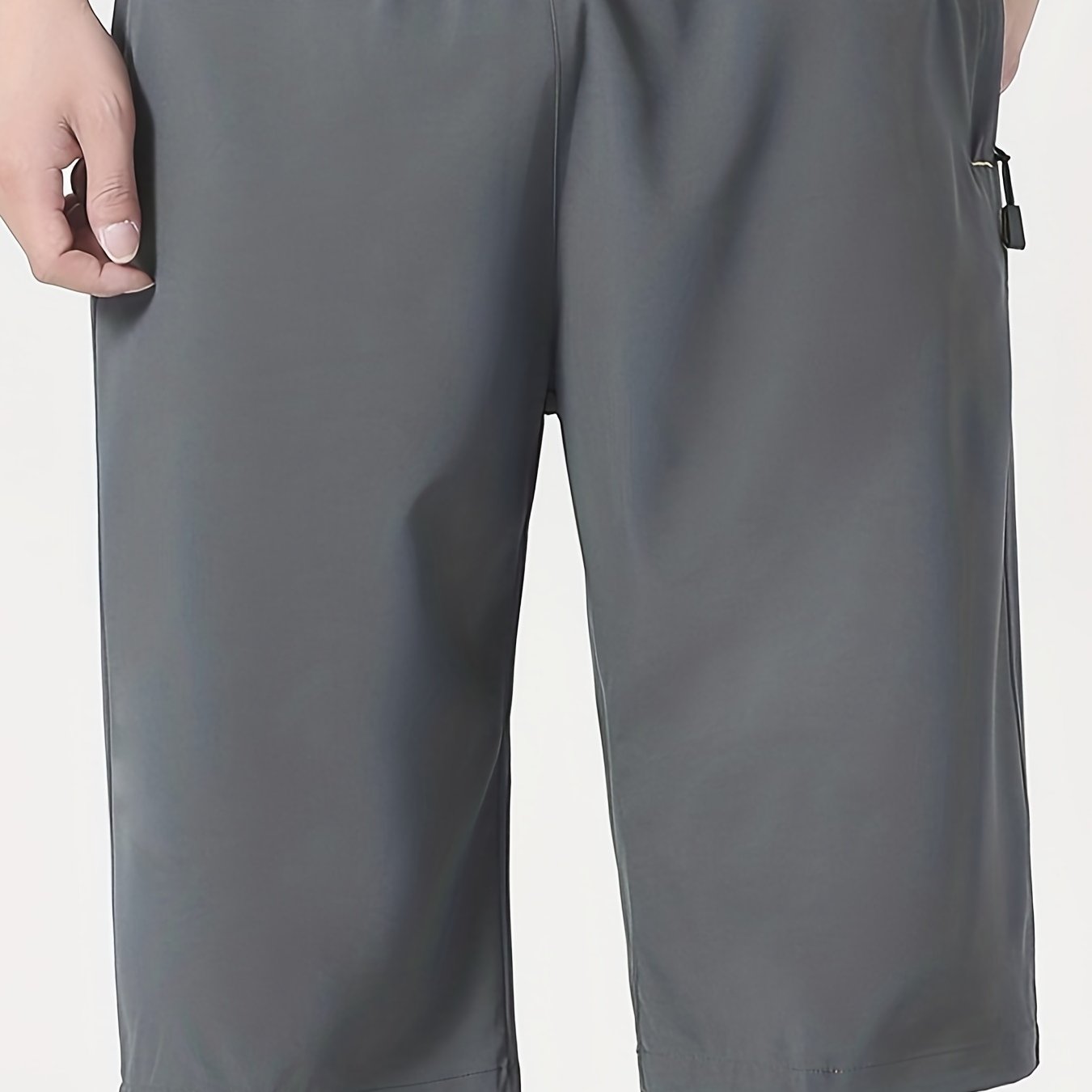 gbolsos Quick Drying Cool Breathable Active Shorts, Men's Casual Stretch Zipper Pockets Shorts For Summer