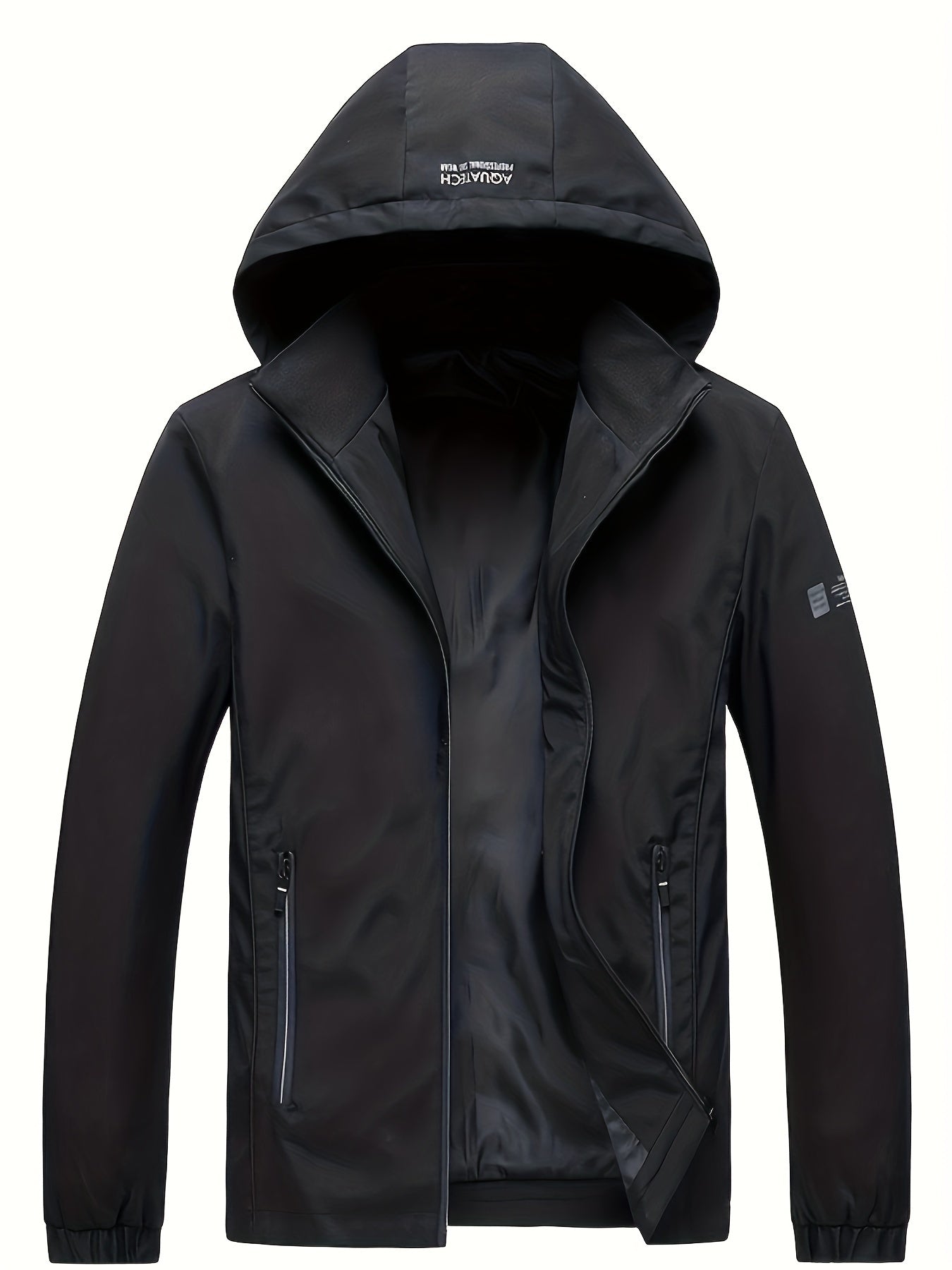 gbolsos Men's Windbreaker Detachable Hooded Jacket, Zipper Pockets Jackets By Activity For Outdoor Activities