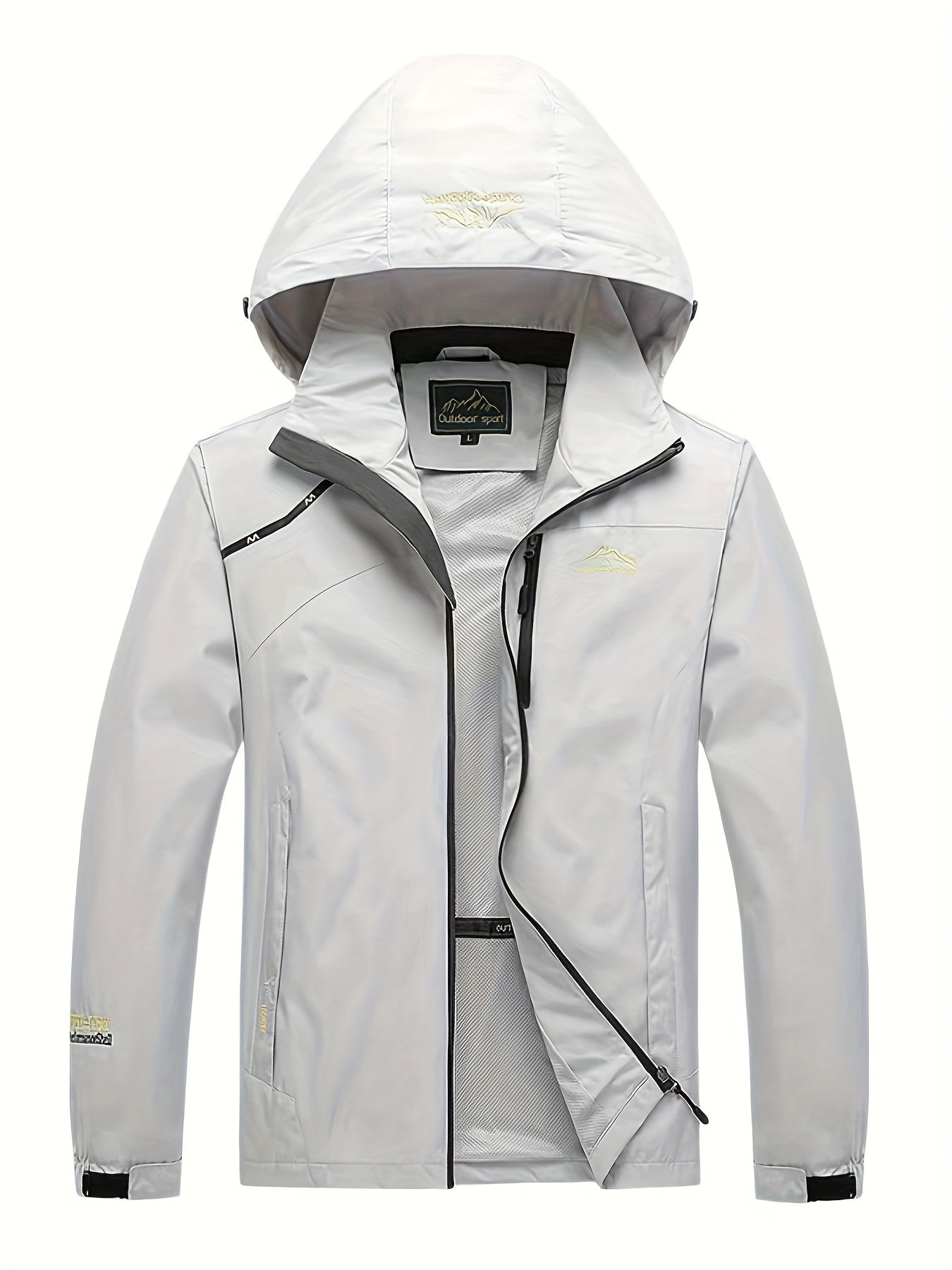 gbolsos Men's Waterproof Rain Jacket, Lightweight Raincoat Windbreaker With Hood For Hiking Travel Outdoor