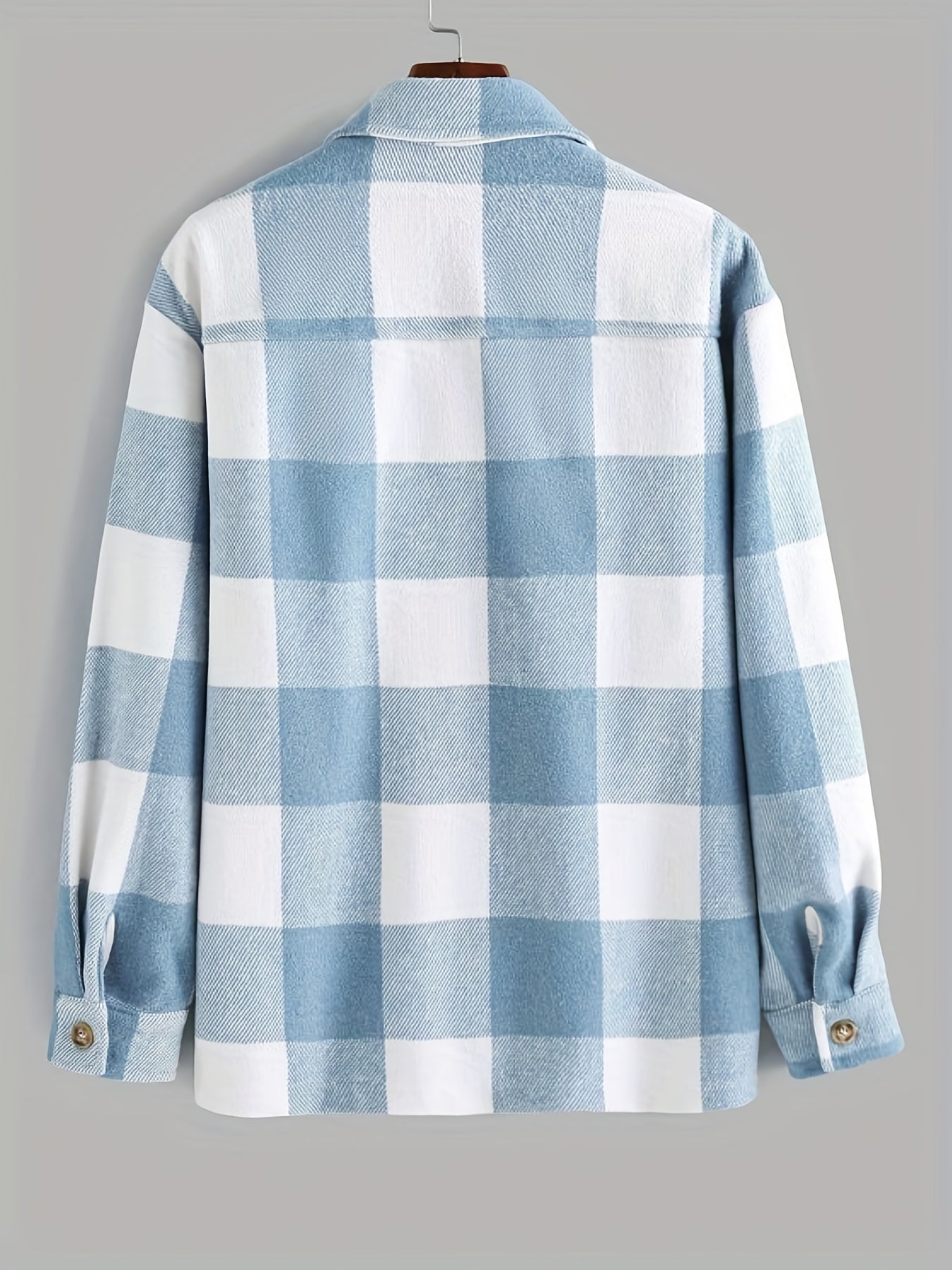 gbolsos Men's Fashion Plaid Print Shirt Jacket Long Sleeve Shirt Casual Oversized Tops For Spring/autumn, Men's Clothing