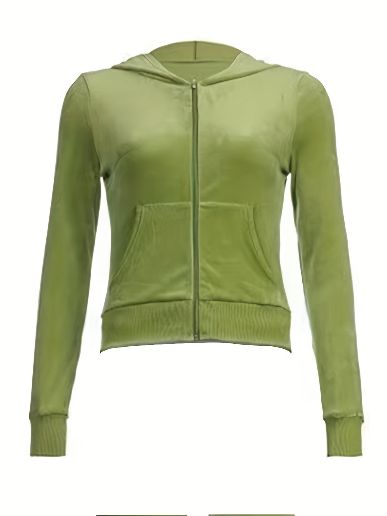 gbolsos Solid Zip Up Jacket, Casual Long Sleeve Hooded Versatile Outerwear, Women's Clothing