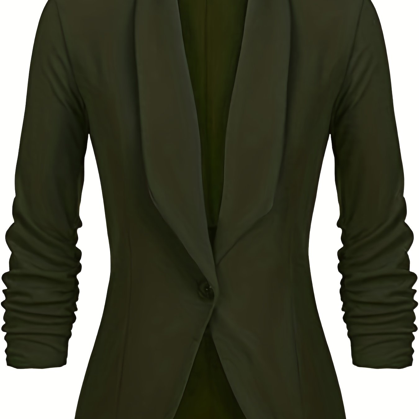 Solid Lapel Long Sleeve Blazer Jacket, Casual Commuter Office Lightweight Outerwear, Women's Clothing
