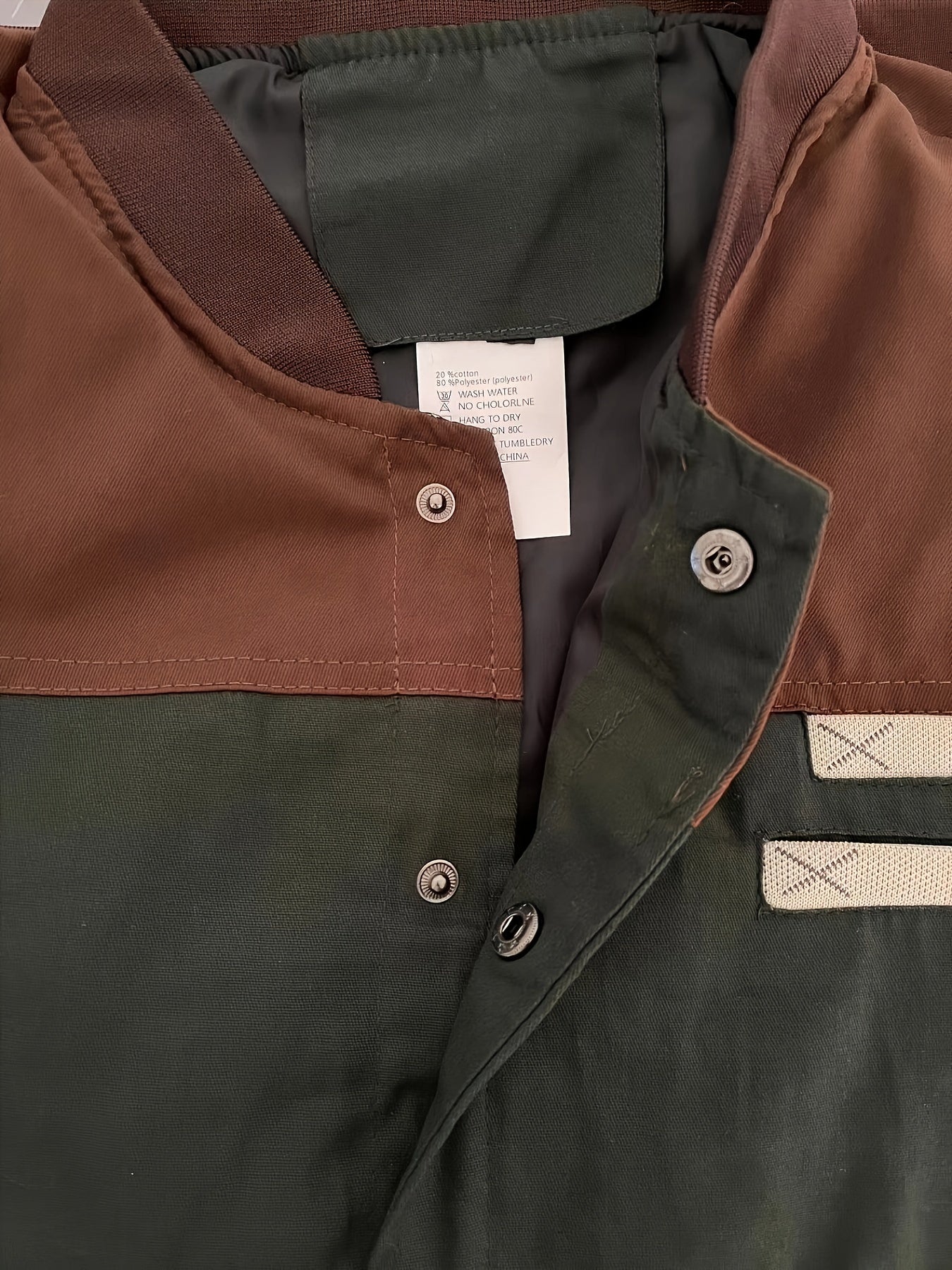 gbolsos Men's Spring And Autumn Side Seam Pocket Youth Ordinary Slim Snap Button Casual Fashion Jacket