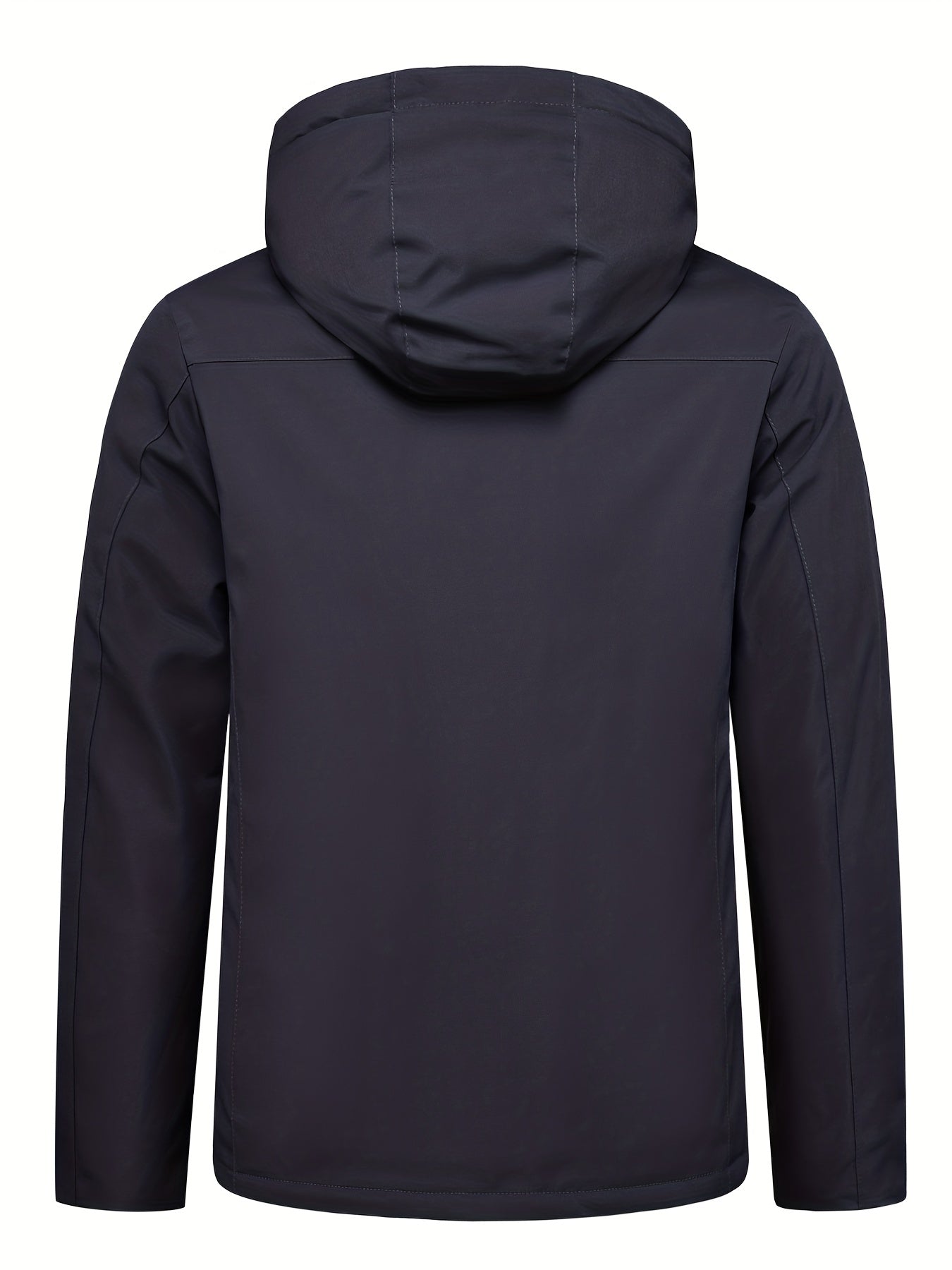 gbolsos Warm Fleece Hooded Jacket, Men's Casual Zip Up Jacket Coat For Fall Winter Outdoor Activities