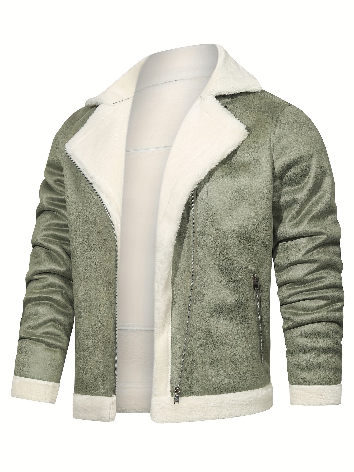 gbolsos Men's Pu Jacket, Chic Faux Leather Jacket For Fall Winter