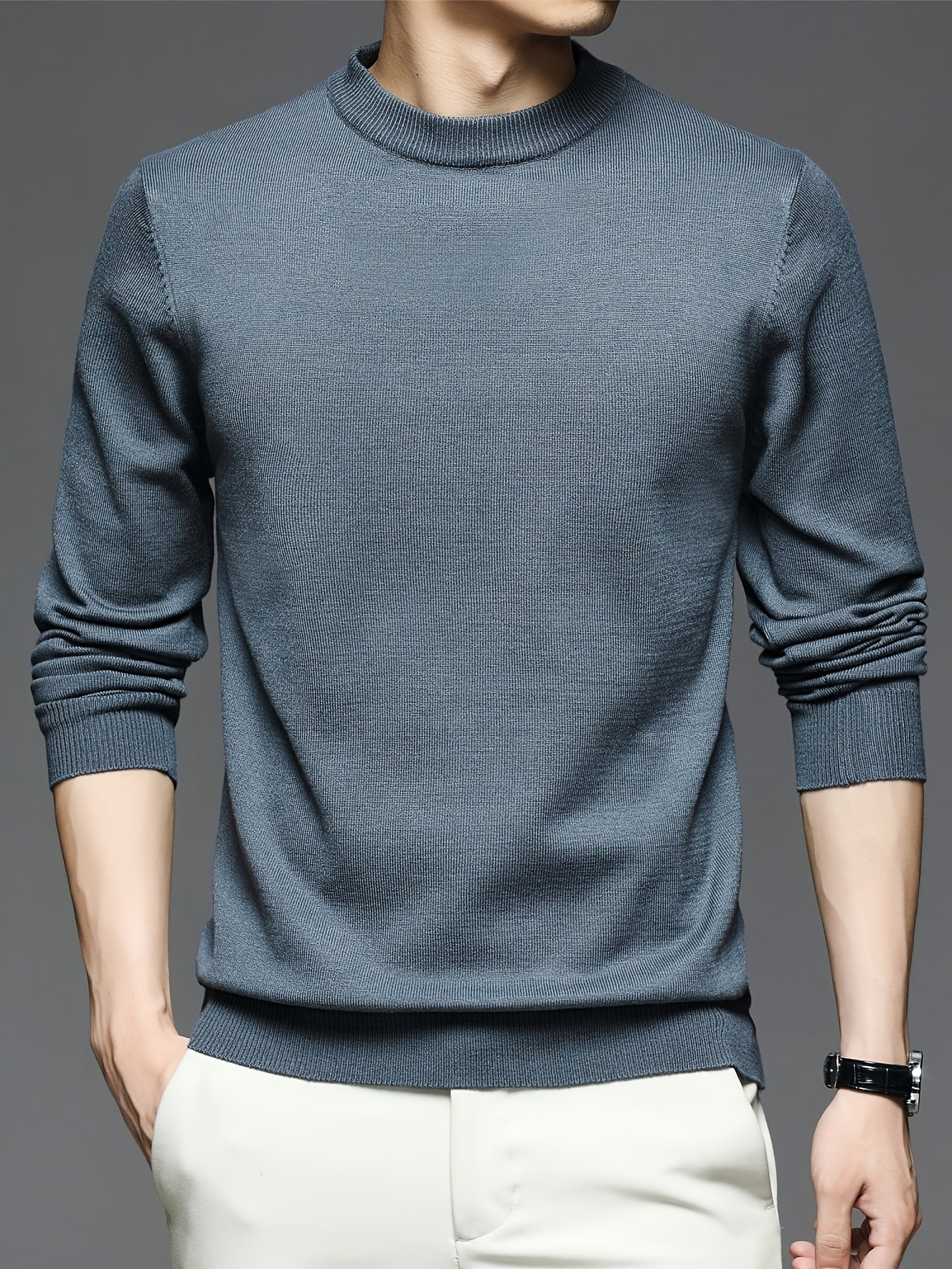gbolsos Men's Round Neck Pullover Knit Sweater Best Sellers