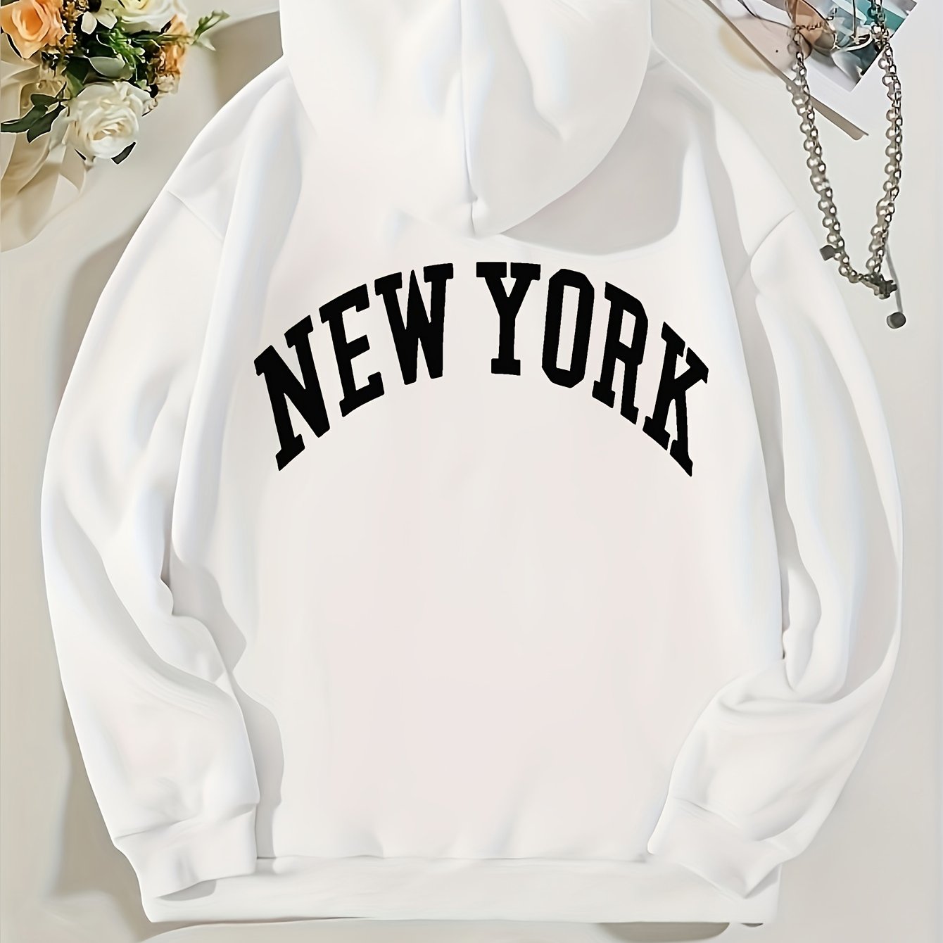 gbolsos NEW YORK Letter Print Boys Casual Pullover Long Sleeve Hoodies, Boys Sweatshirt For Spring Fall, Kids Hoodie Tops Outdoor