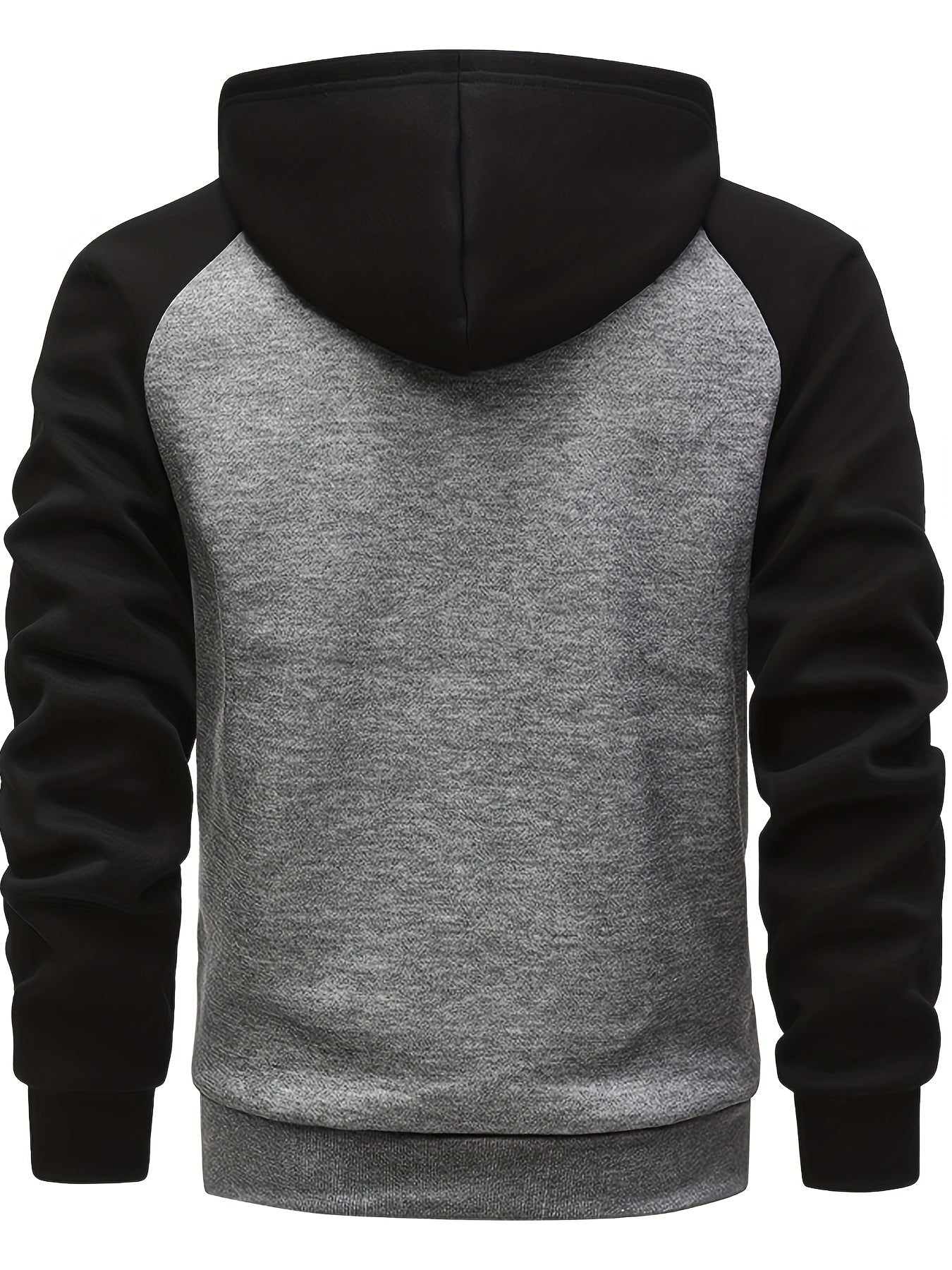 gbolsos Men's Hooded Sweatshirt Casual Loose Raglan Sleeves Zip Up Hoodie