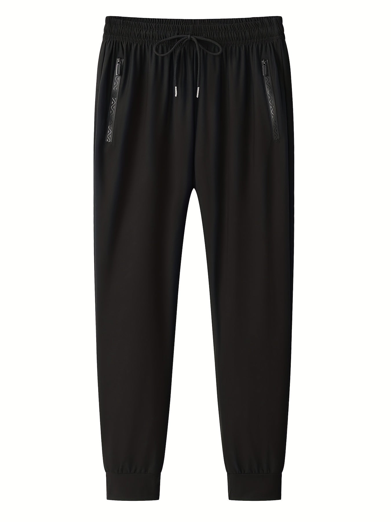 gbolsos Classic Design Lightweight Breathable Joggers, Men's Casual Loose Fit High Stretch Waist Drawstring Pants For Spring Summer