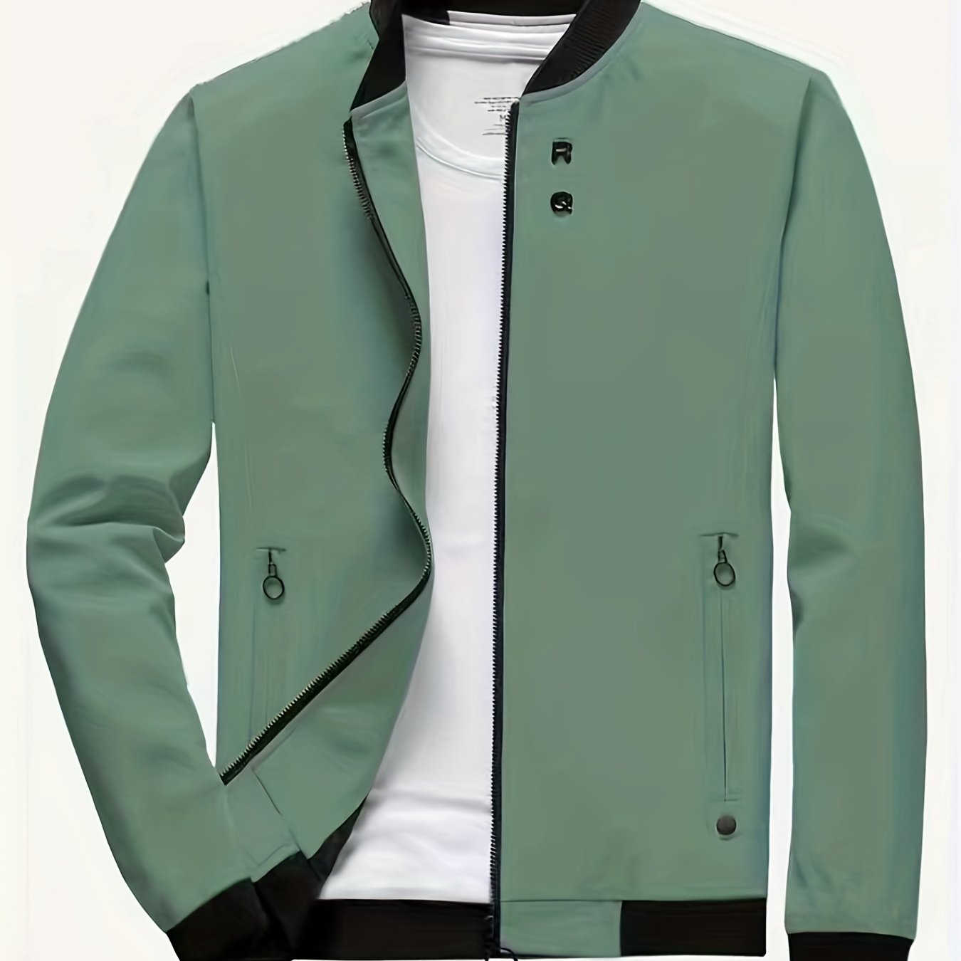 gbolsos Classic Design Windbreaker Jacket, Men's Casual Stand Collar Zip Up Jacket Coat For Spring Fall Outdoor Hiking Camping Cycling