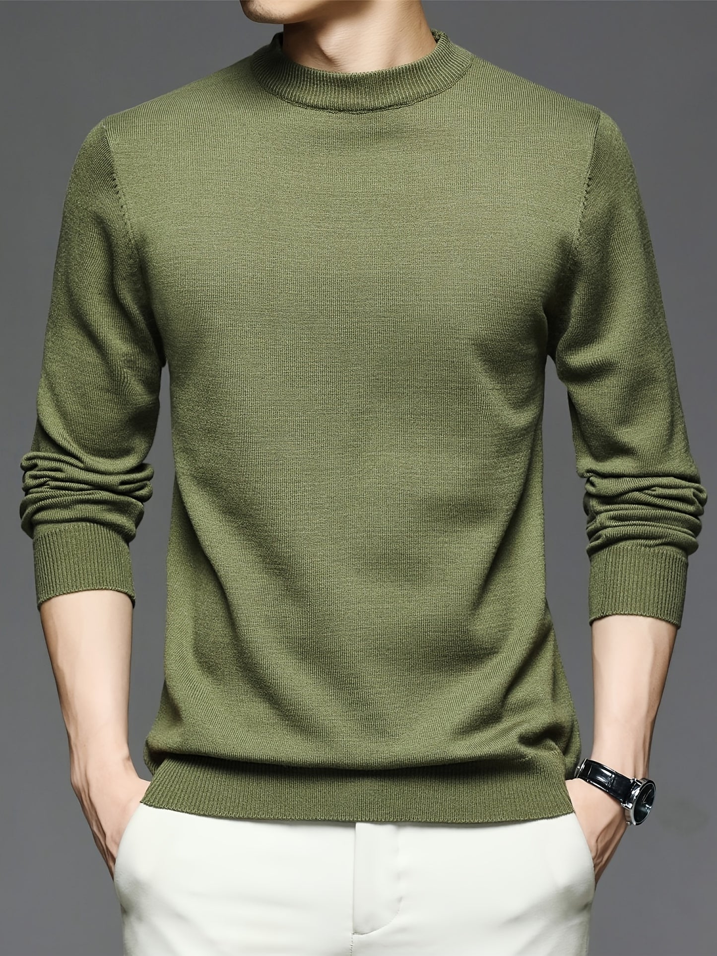 gbolsos Men's Round Neck Pullover Knit Sweater Best Sellers