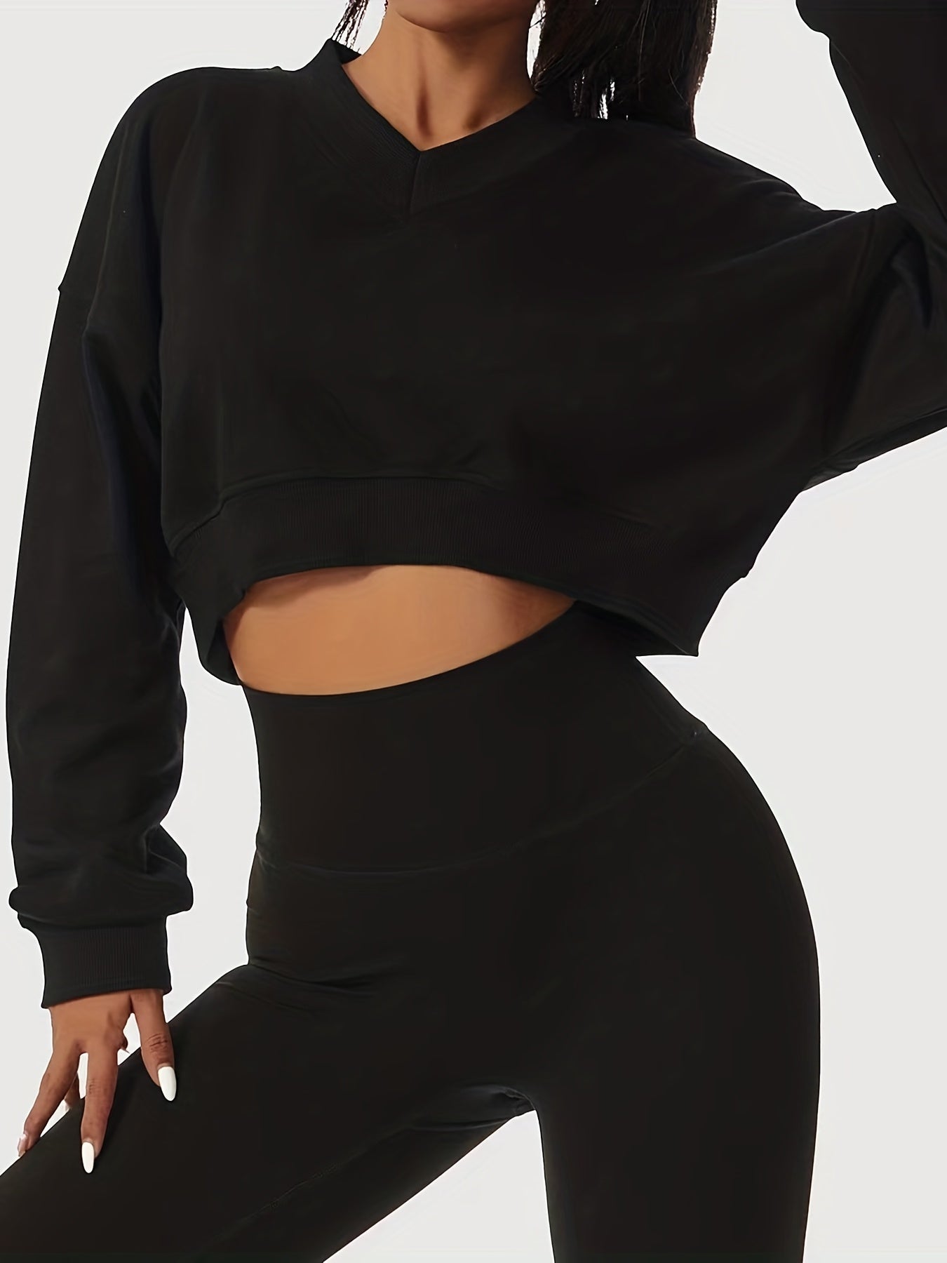 gbolsos Minimalist Fashion Loose Casual Sports Sweatshirt,Slimming Long Sleeve Running Fitness Top,Women's Hoodie