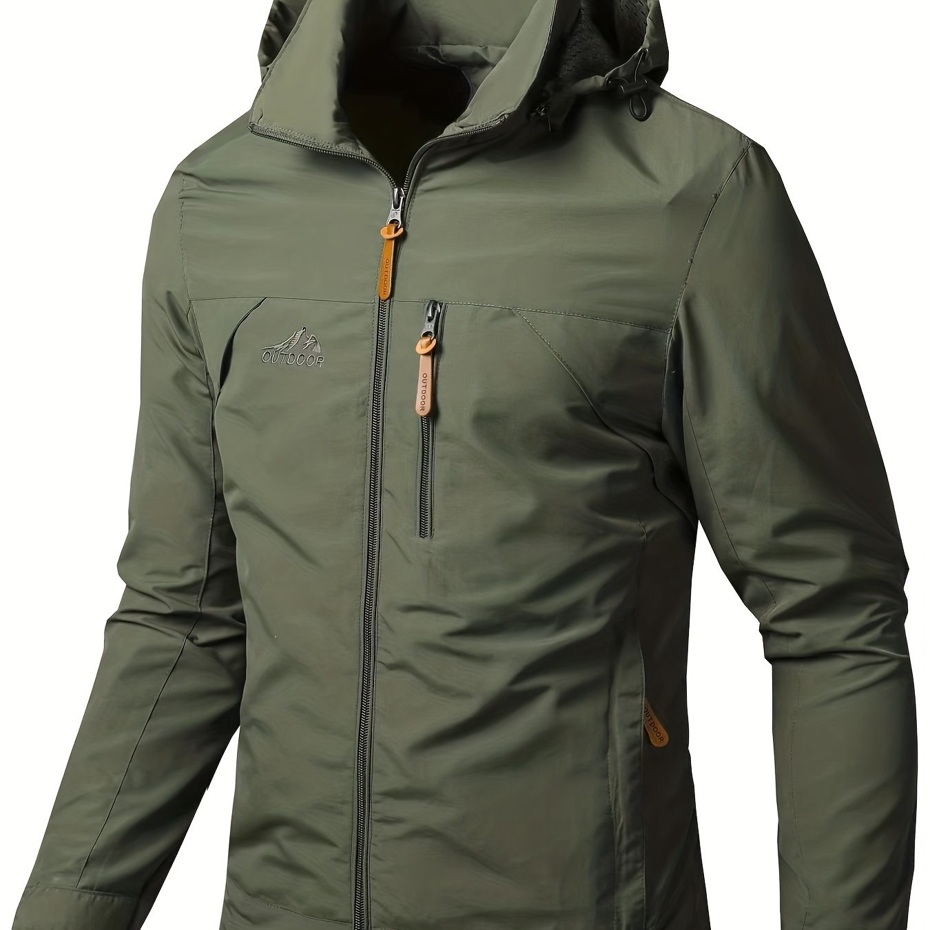 gbolsos Men's Waterproof Windproof Hooded Jackets Outdoor Sports Jacket For Spring Autumn