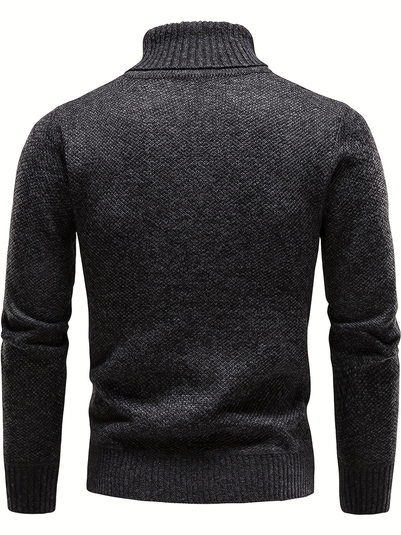 gbolsos Men's Casual Sweater, Knit Slim Fit Pullover Turtleneck Sweater For Fall & Winter