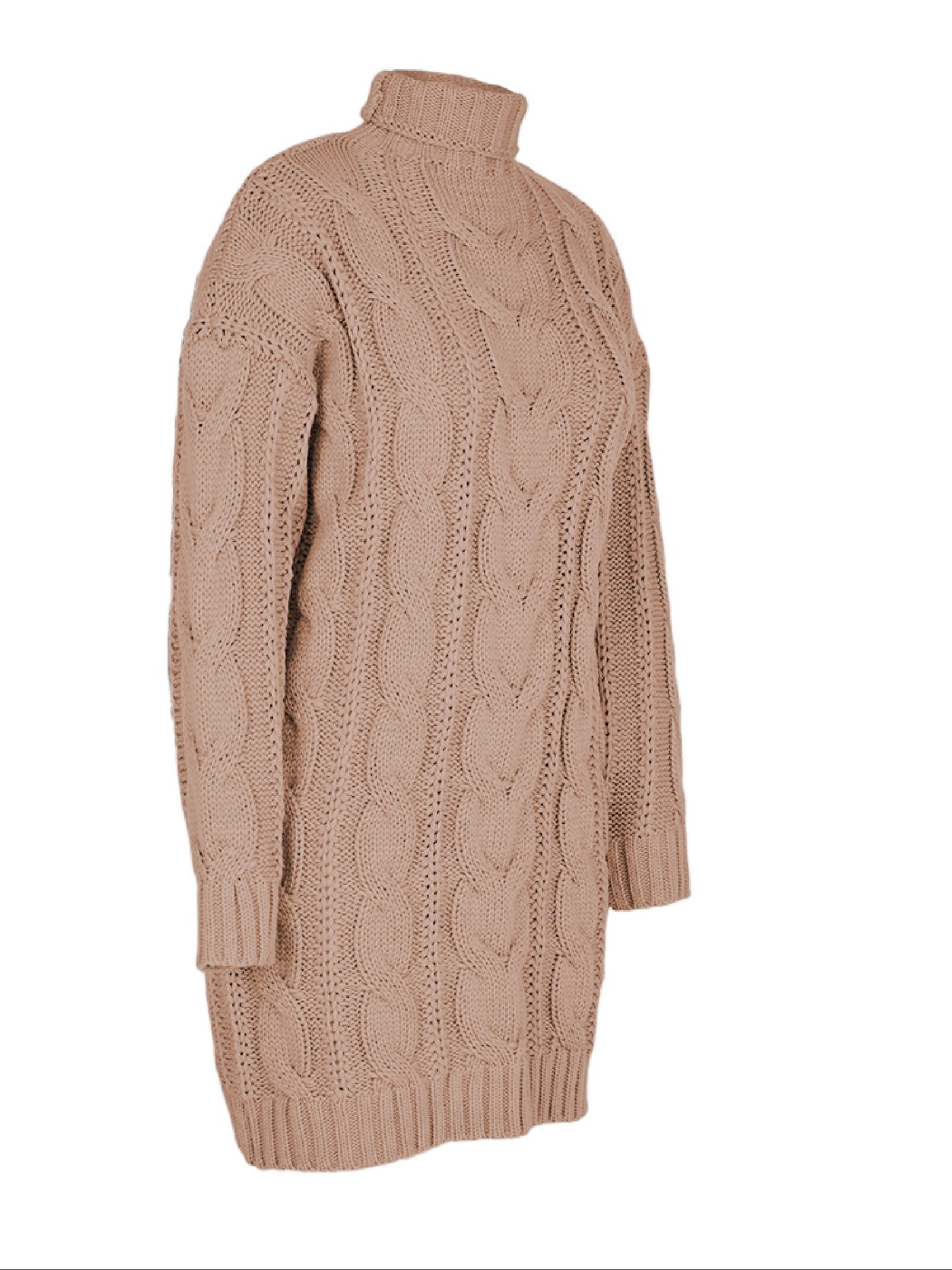 gbolsos Women's Sweater Long Sleeve Turtleneck Chunky Knit Casual Plus Size Soft Sweater