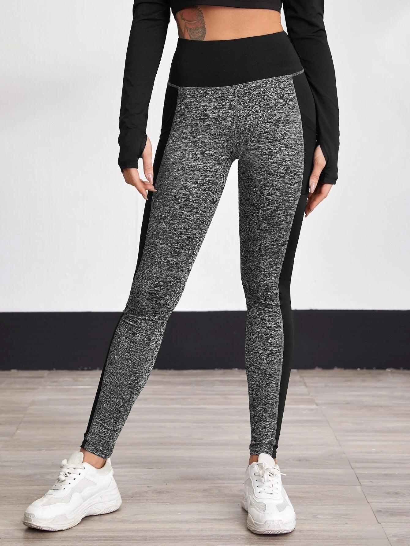 gbolsos Women's Seamless Stitching Yoga Pants with Mesh Pockets - High Stretch & Perfect for Running, Fitness & Sports!