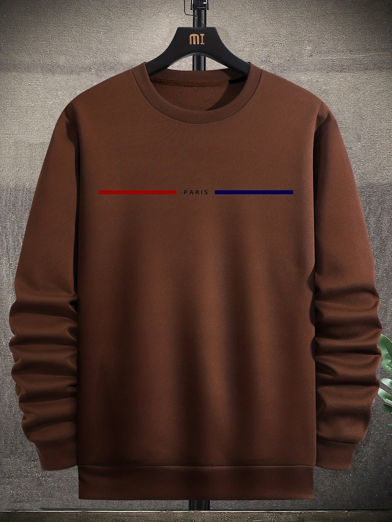 gbolsos Men's Creative Graphic Print Crew Neck Pullover Sweatshirt