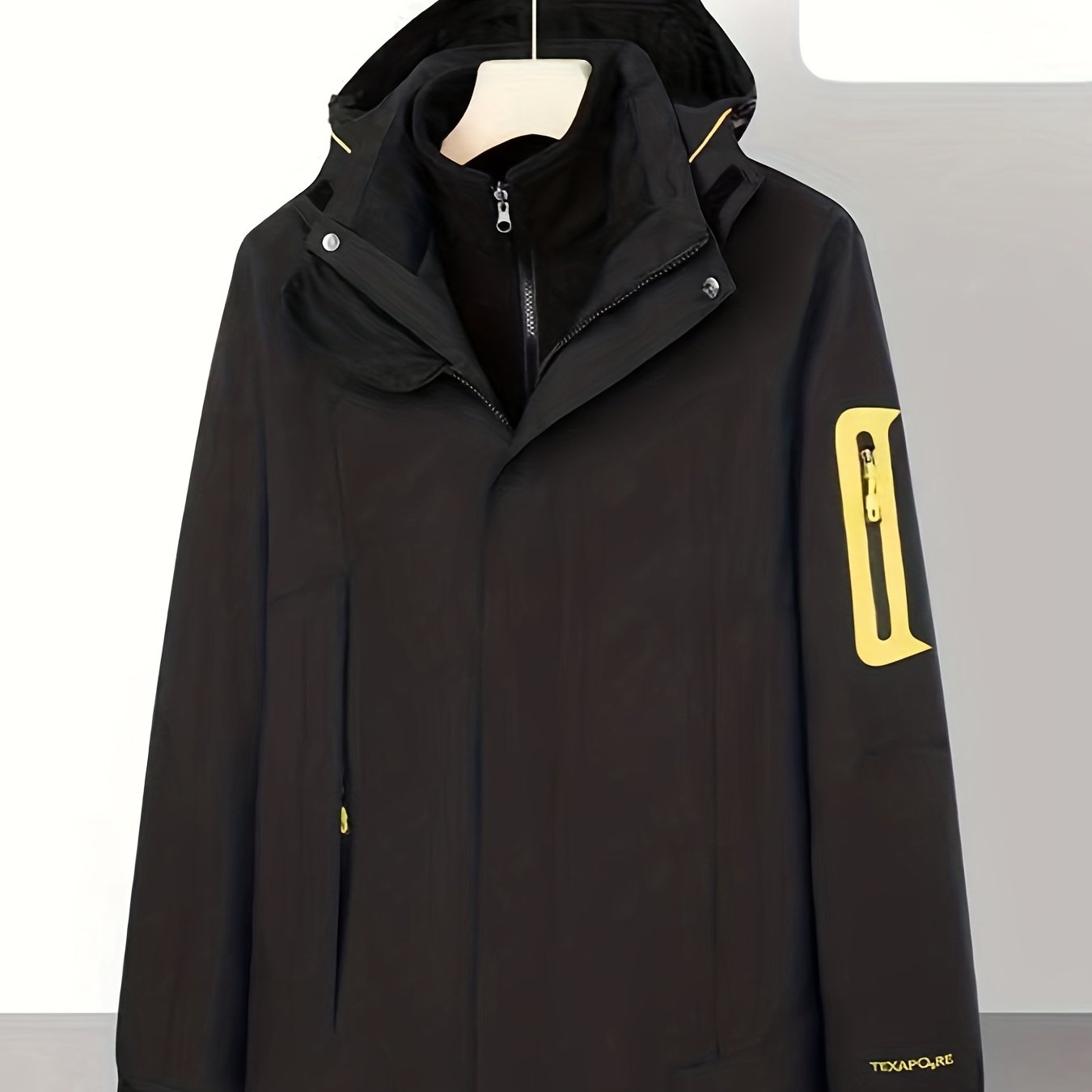 gbolsos Men's Casual Warm Waterproof Windbreaker Jacket Coat Regular Fit Coat For Spring Autumn Outdoors Hiking
