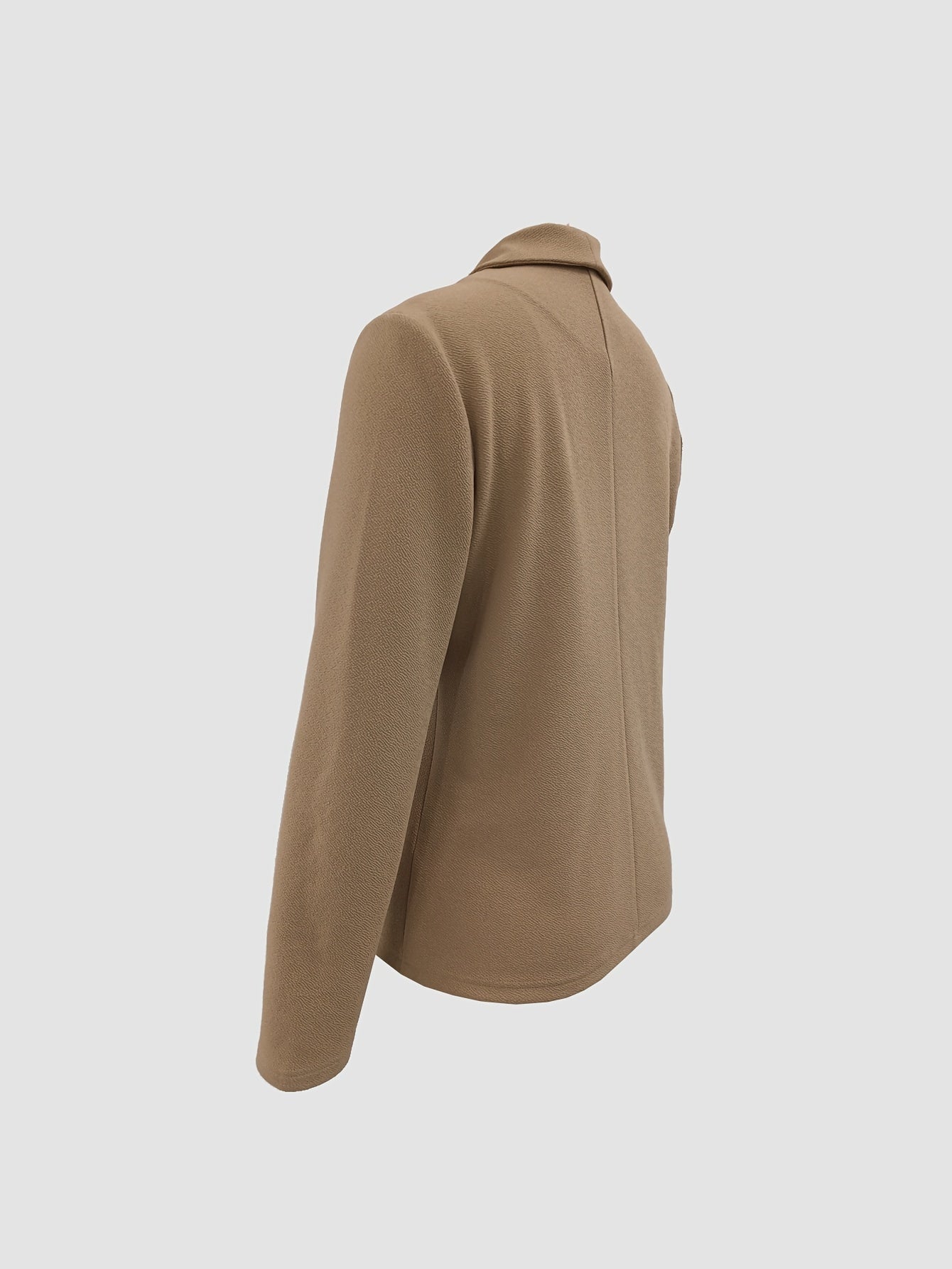gbolsos Shawl Collar Solid Blazer, Casual Long Sleeve Open Front Outerwear, Women's Clothing