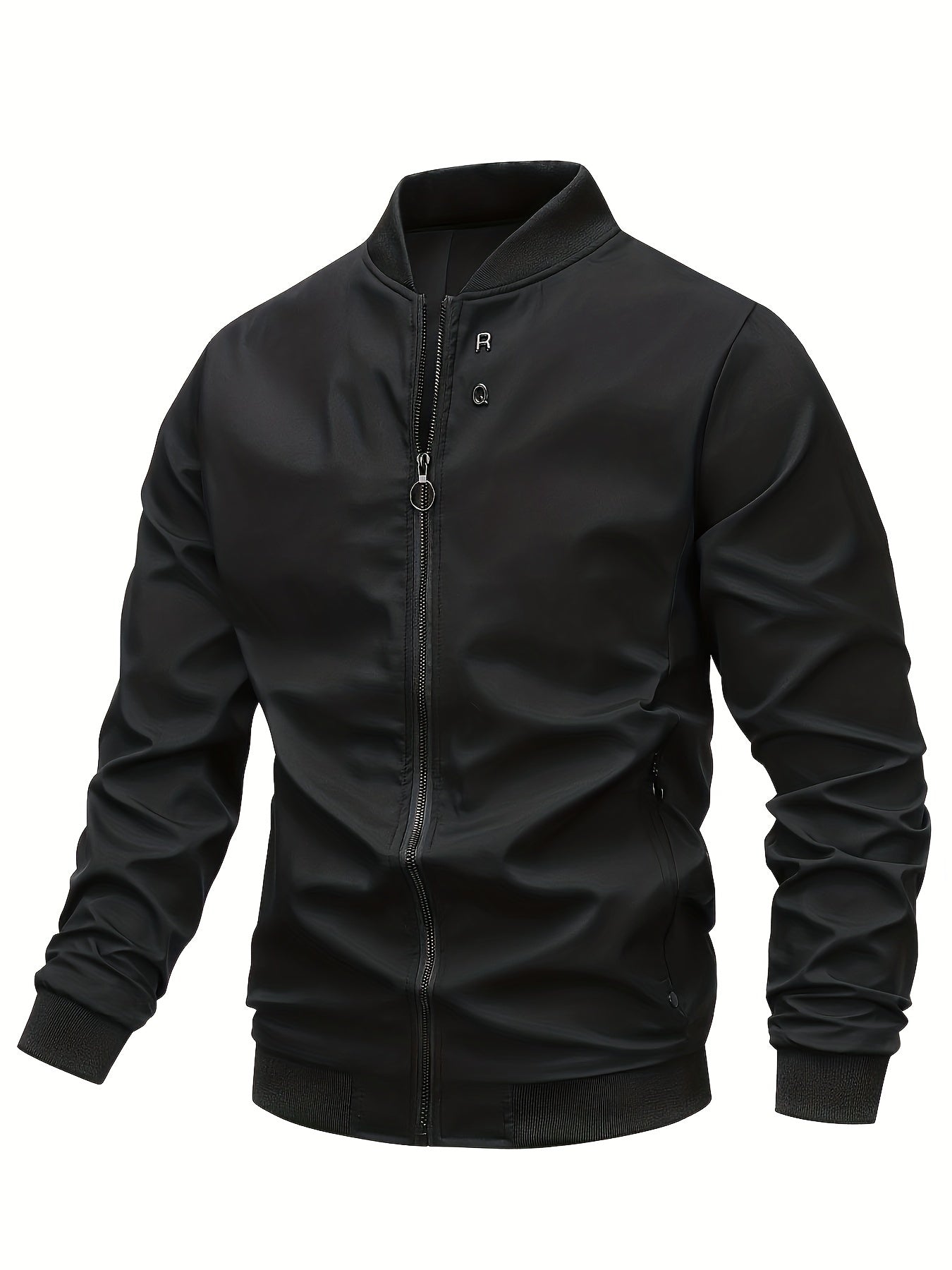 gbolsos Men's Fashion Baseball Collar Zipper Slim Varsity Jackets