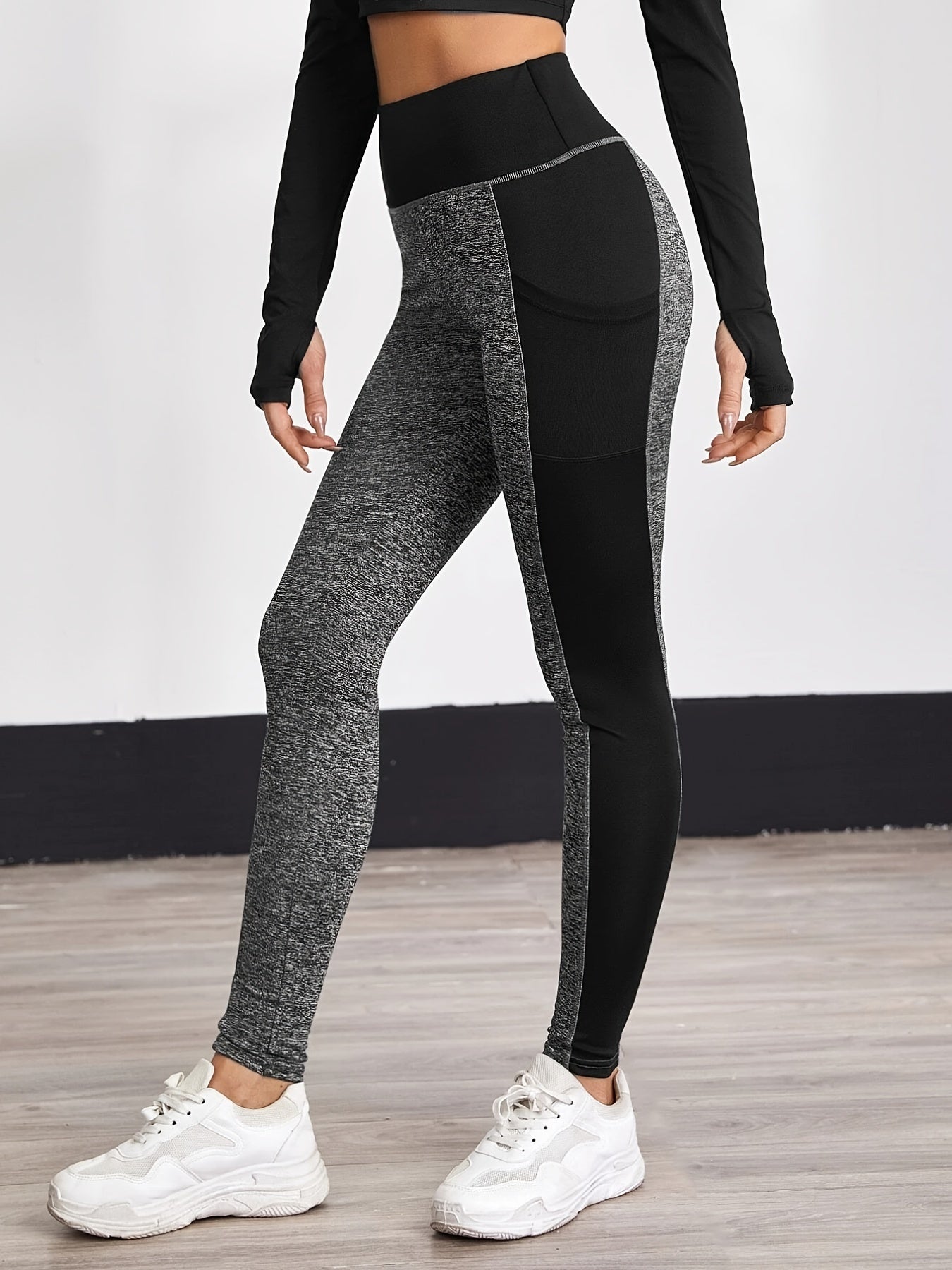 gbolsos Women's Seamless Stitching Yoga Pants with Mesh Pockets - High Stretch & Perfect for Running, Fitness & Sports!