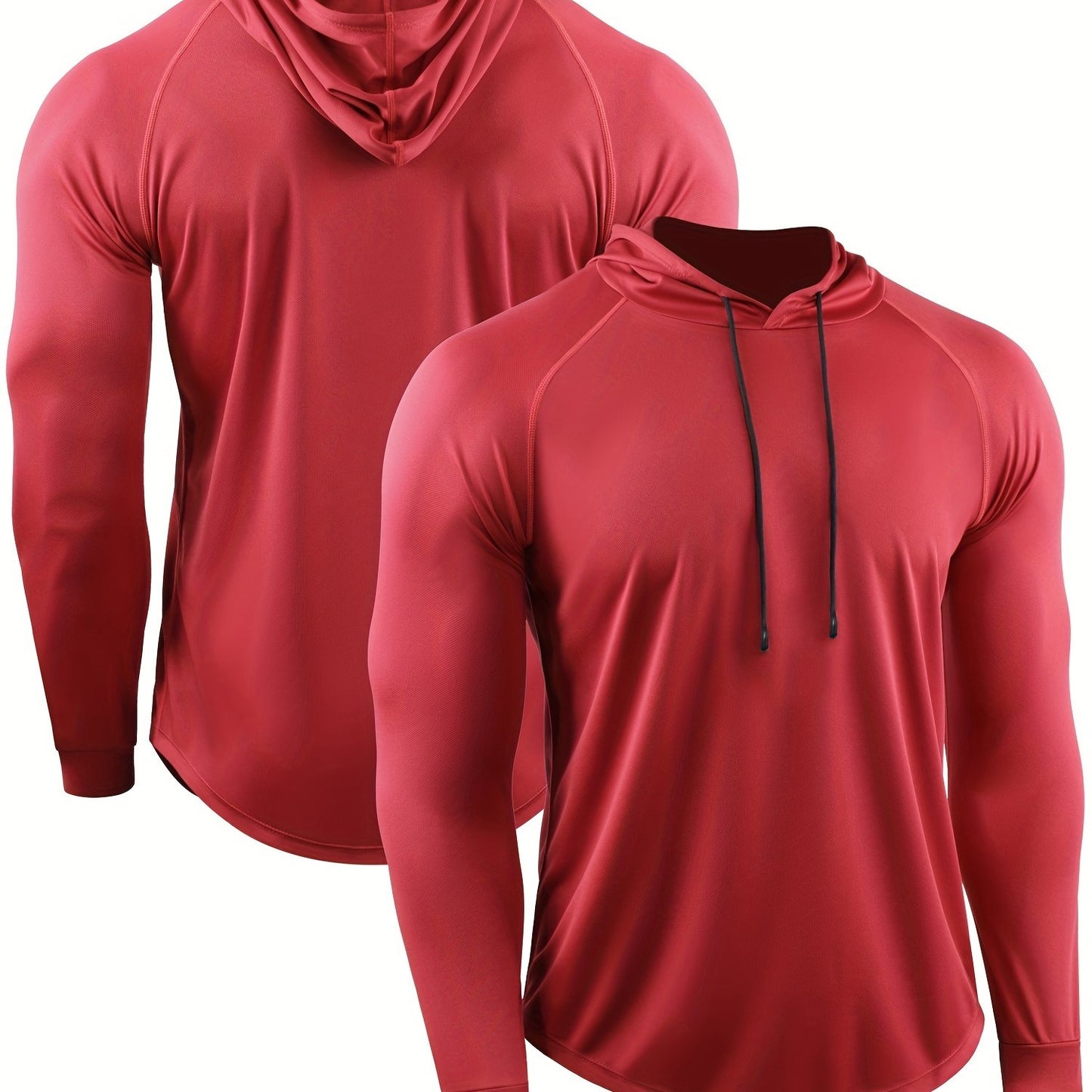 gbolsos Autumn And Winter Muscle Training Fitness Clothes Basketball T-shirt Men's Loose Casual Sports Hooded Pullover Running Marathon Quick Dry Long Sleeve Shirt