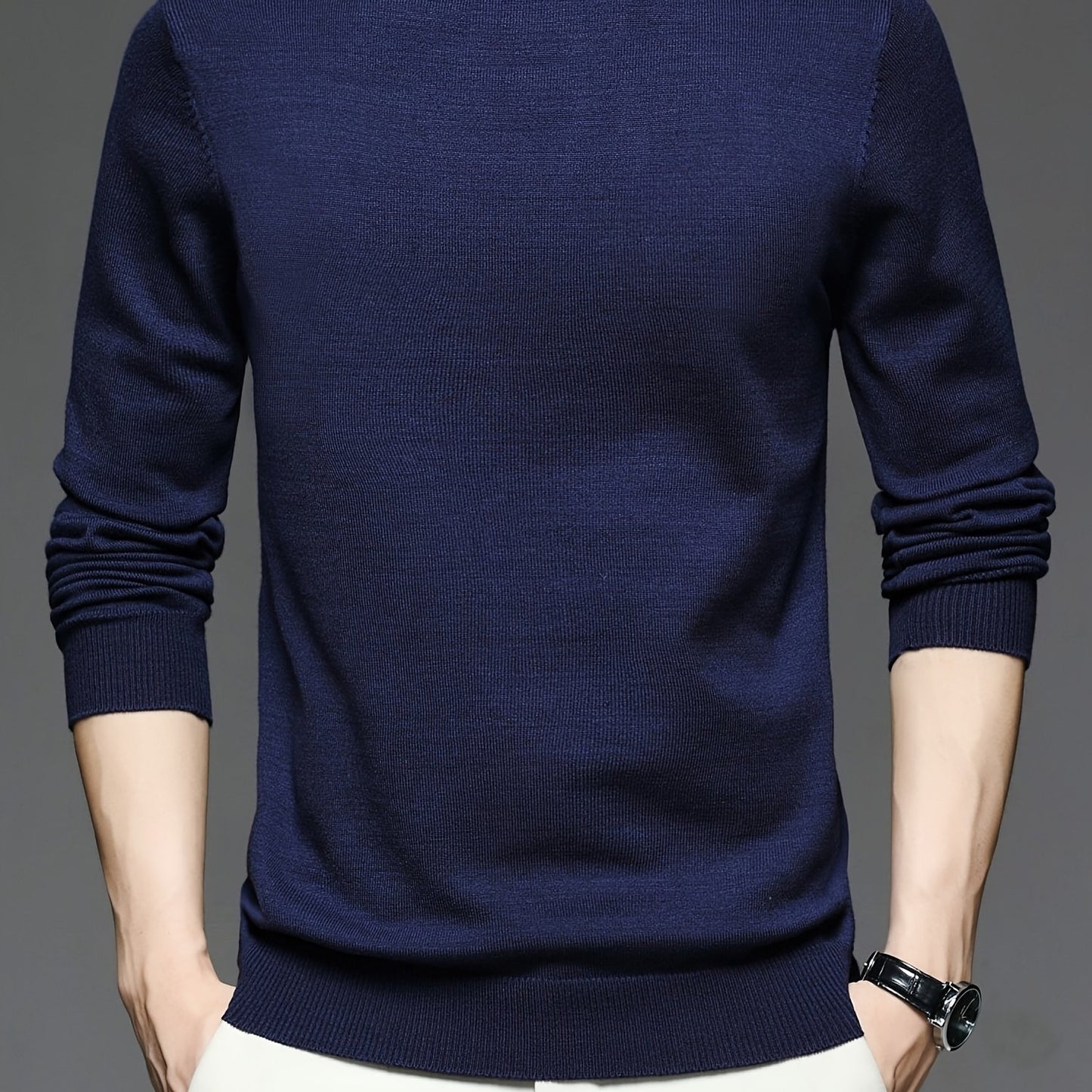 gbolsos Men's Round Neck Pullover Knit Sweater Best Sellers
