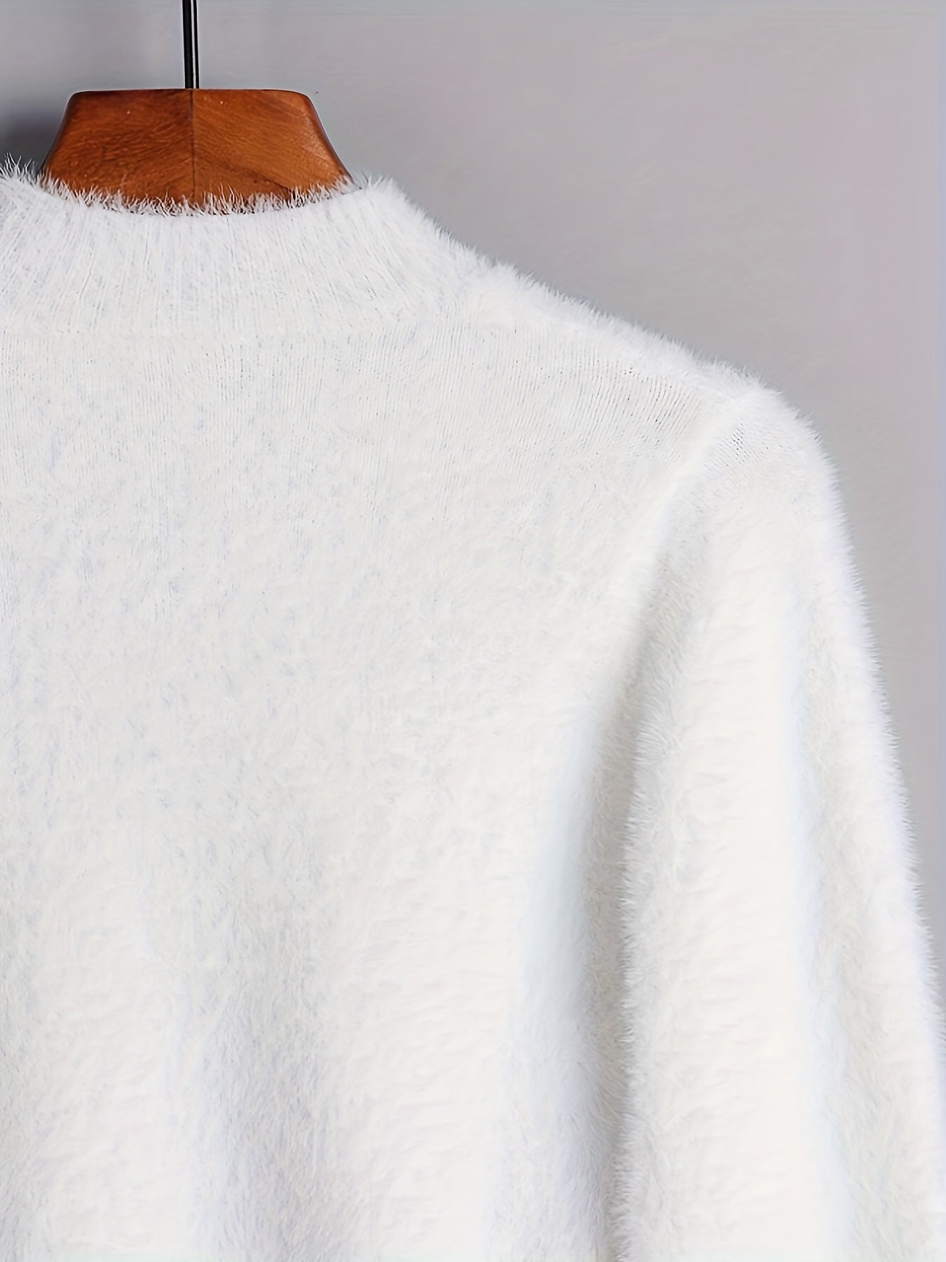 Stylish Solid Crew Neck Crop Sweater, Casual Long Sleeve Sweater, Elegant Tops For Fall & Winter, Women's Clothing
