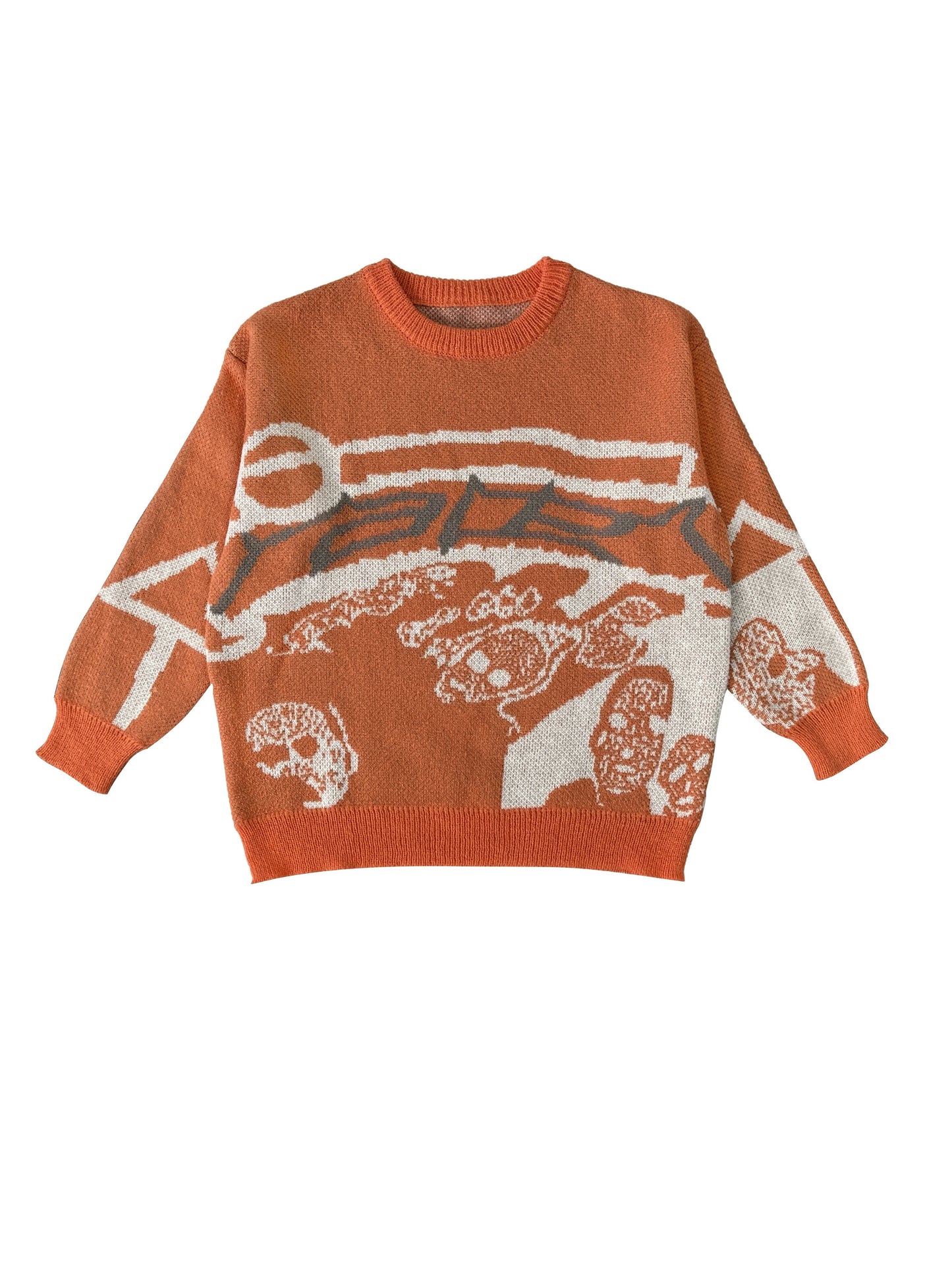 Y2K Long Sleeve Sweater, Loose Casual Sweater For Spring & Fall, Women's Clothing