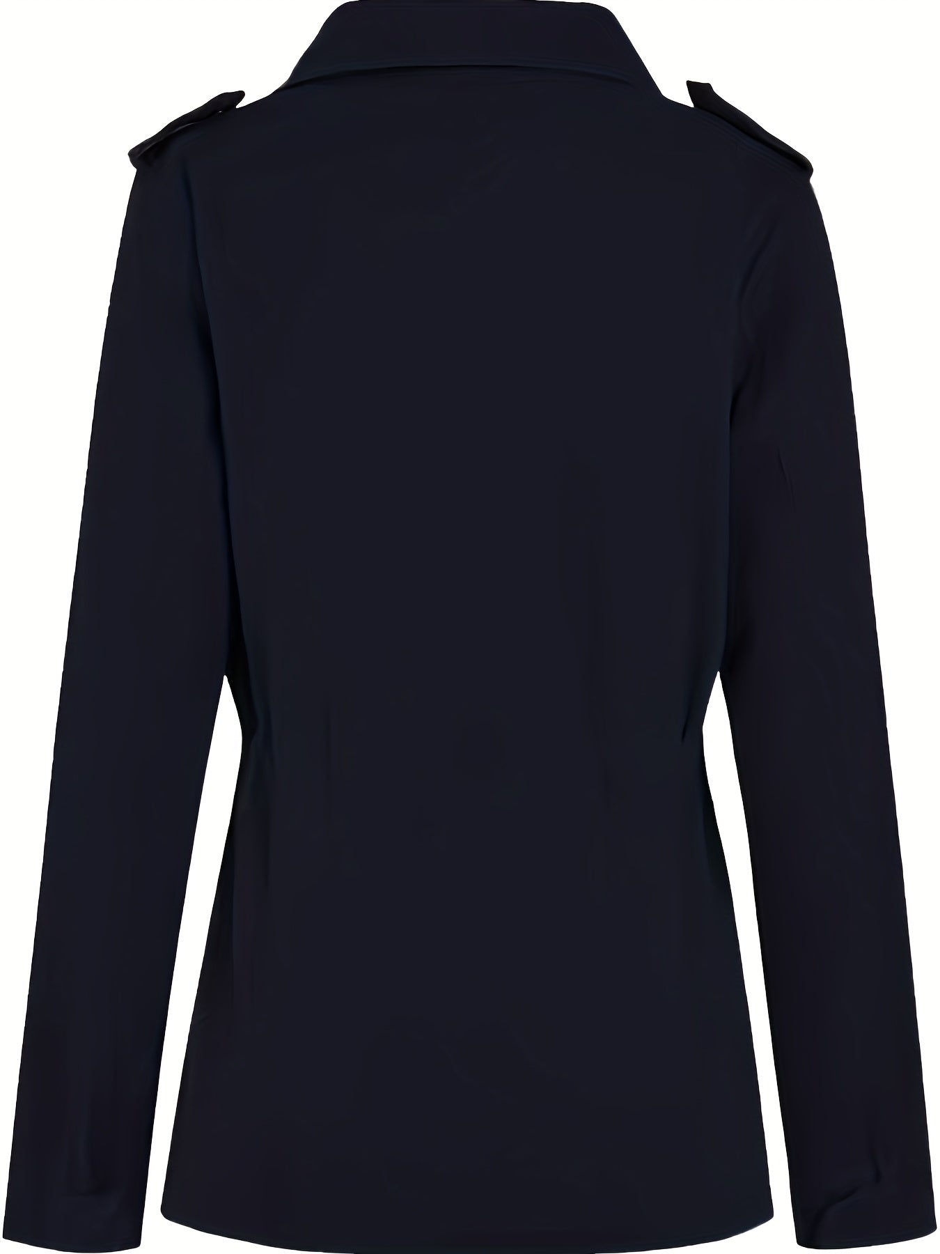 gbolsos Solid Stand Collar Long Sleeve Pockets Jacket, Winter Warm Zipper Button Casual Outerwear, Women's Clothing