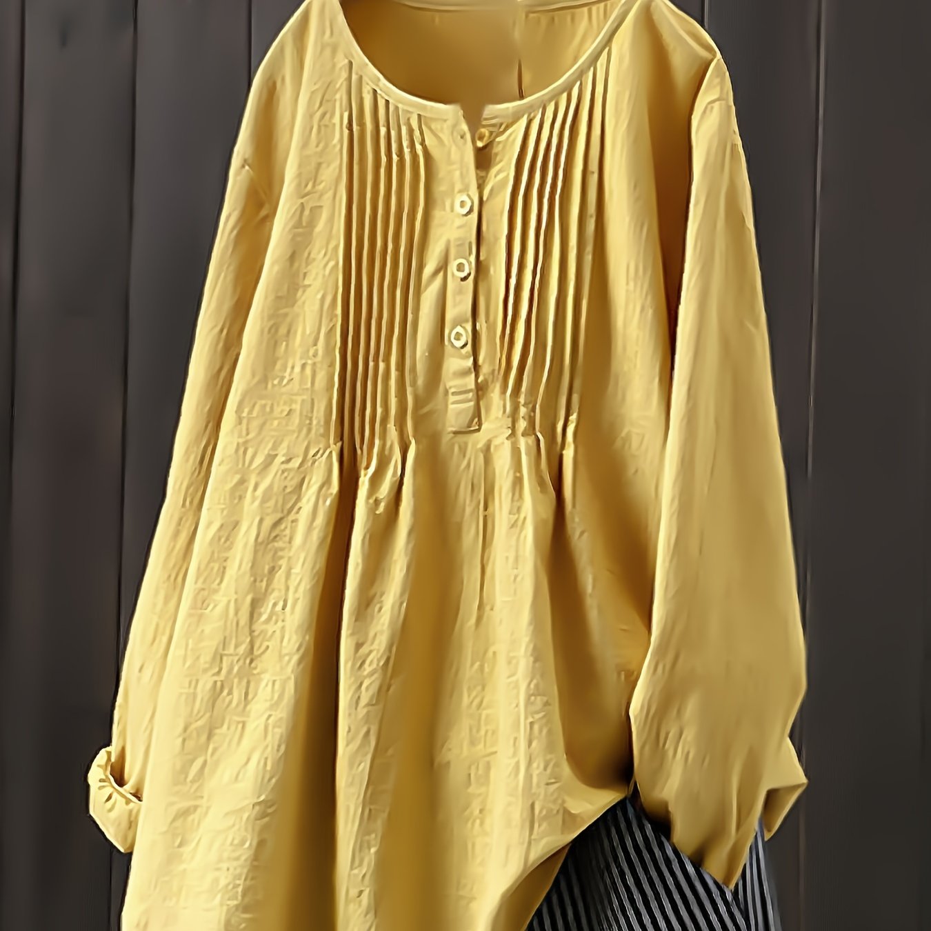 Solid Crew Neck Long Sleeve T-Shirt, Casual Every Day Top For Fall & Spring, Women's Clothing